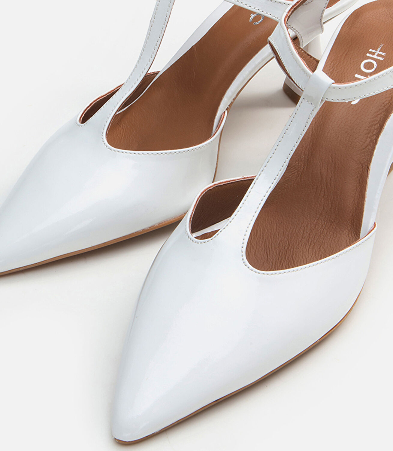 Kadın Deri Beyaz İnce Topuklu Stiletto