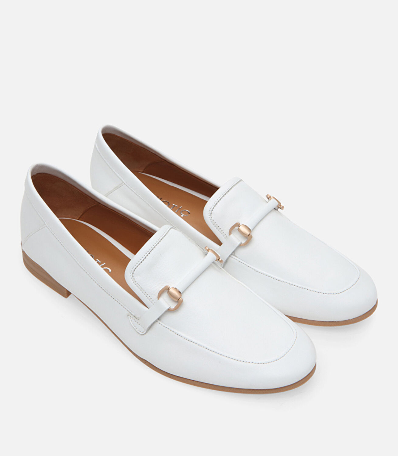 Kadın Deri Beyaz Loafer