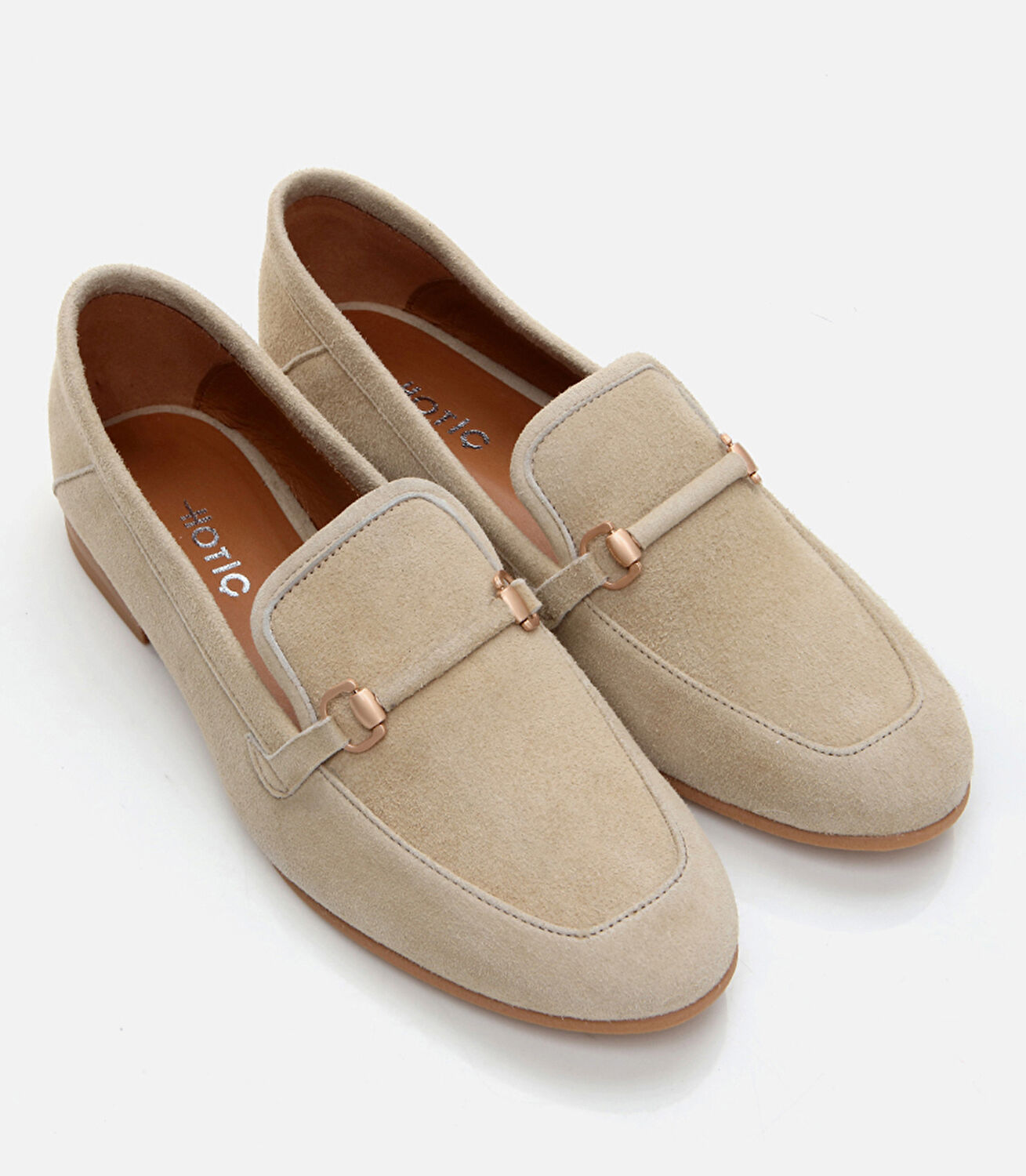 Kadın Deri Pudra Loafer