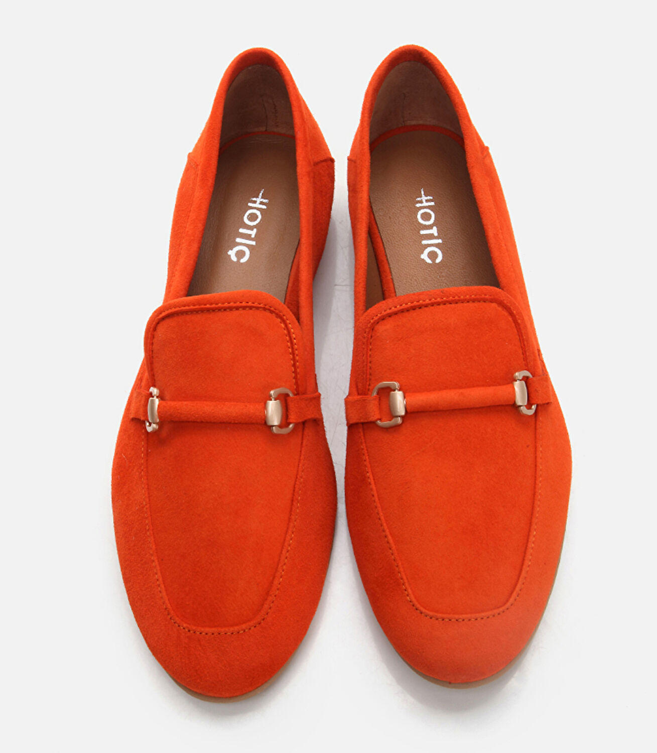 Kadın Deri Turuncu Loafer