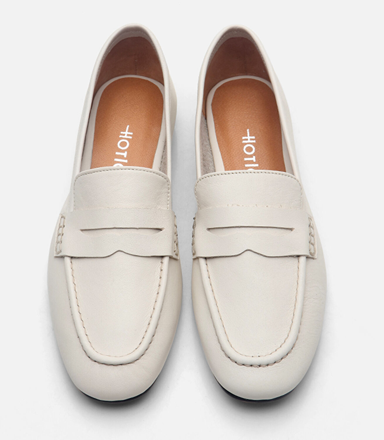 Kadın Deri Ekru Loafer