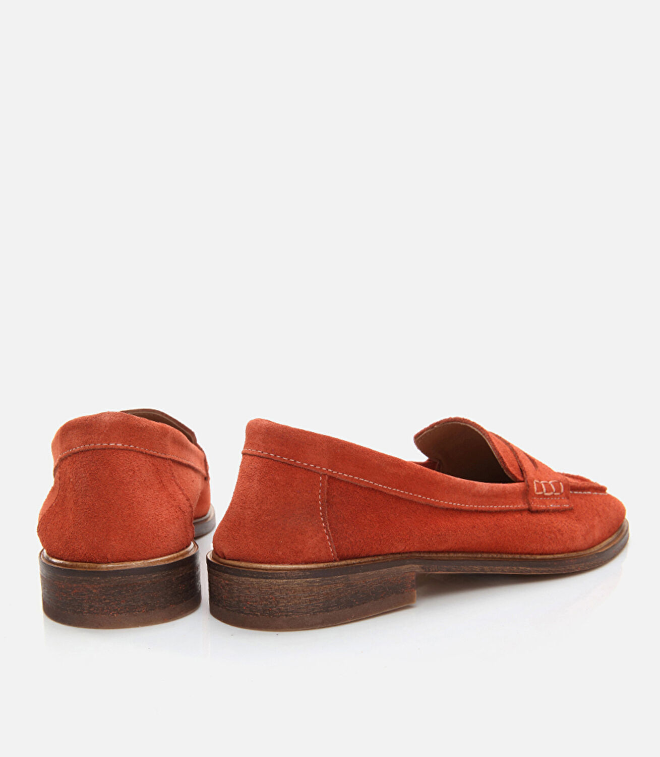 Kadın Deri Turuncu Loafer