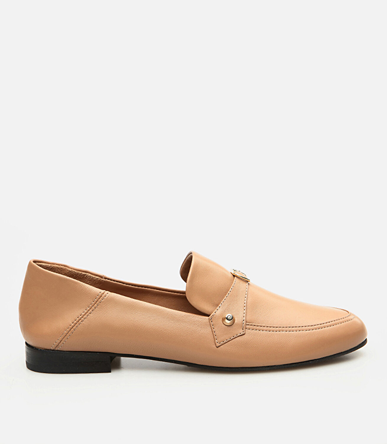 Kadın Deri Naturel Loafer