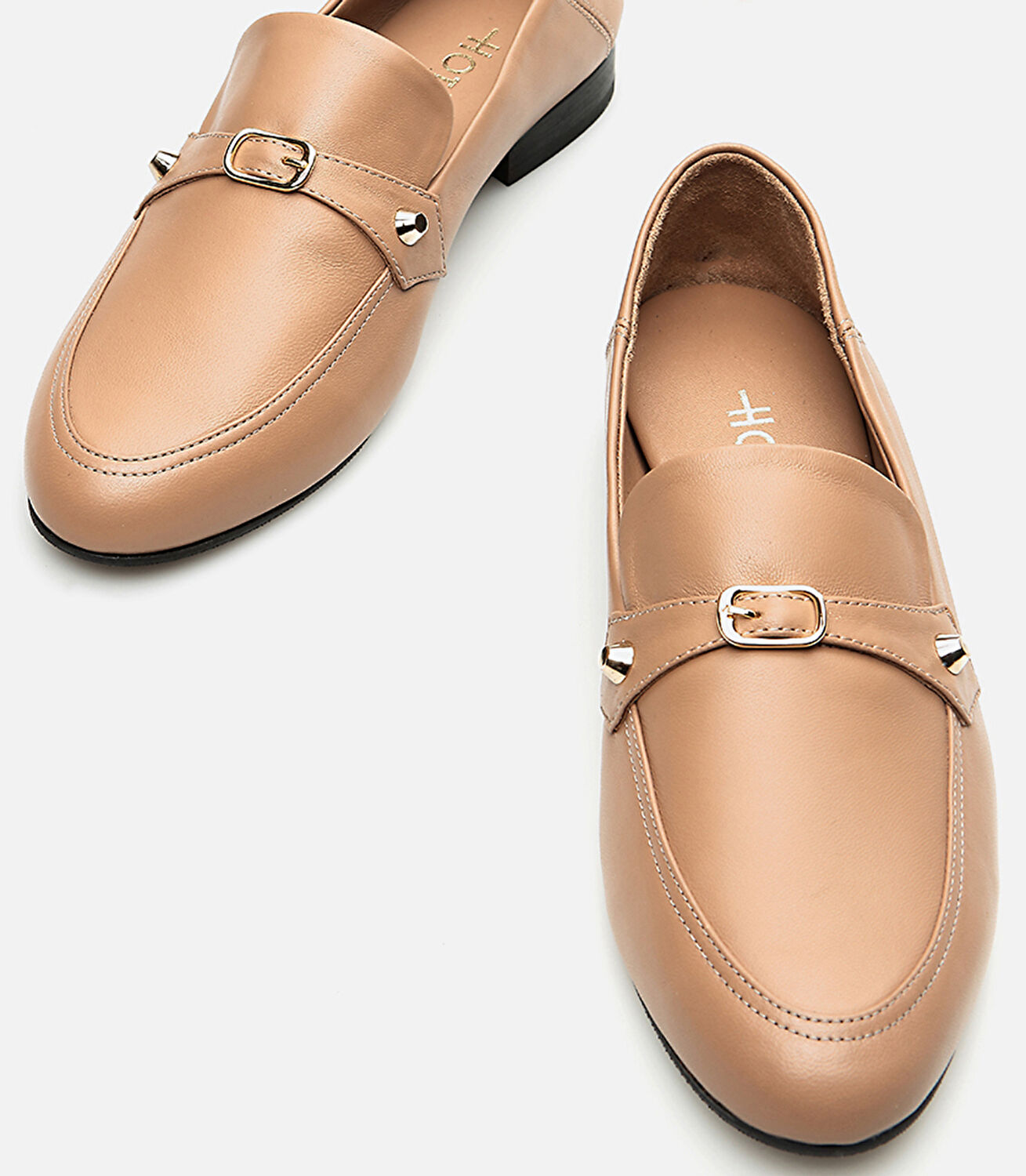 Kadın Deri Naturel Loafer