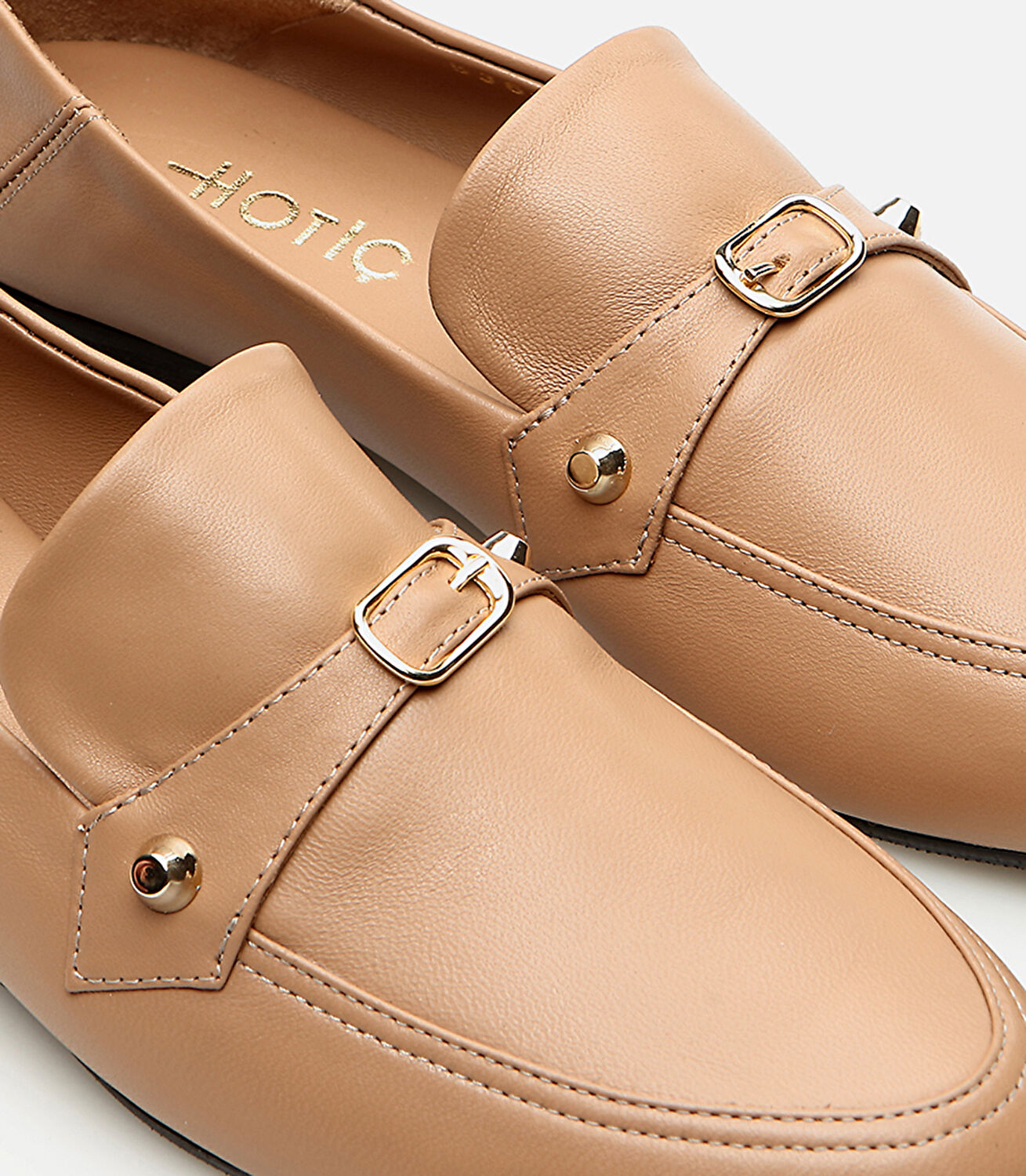 Kadın Deri Naturel Loafer
