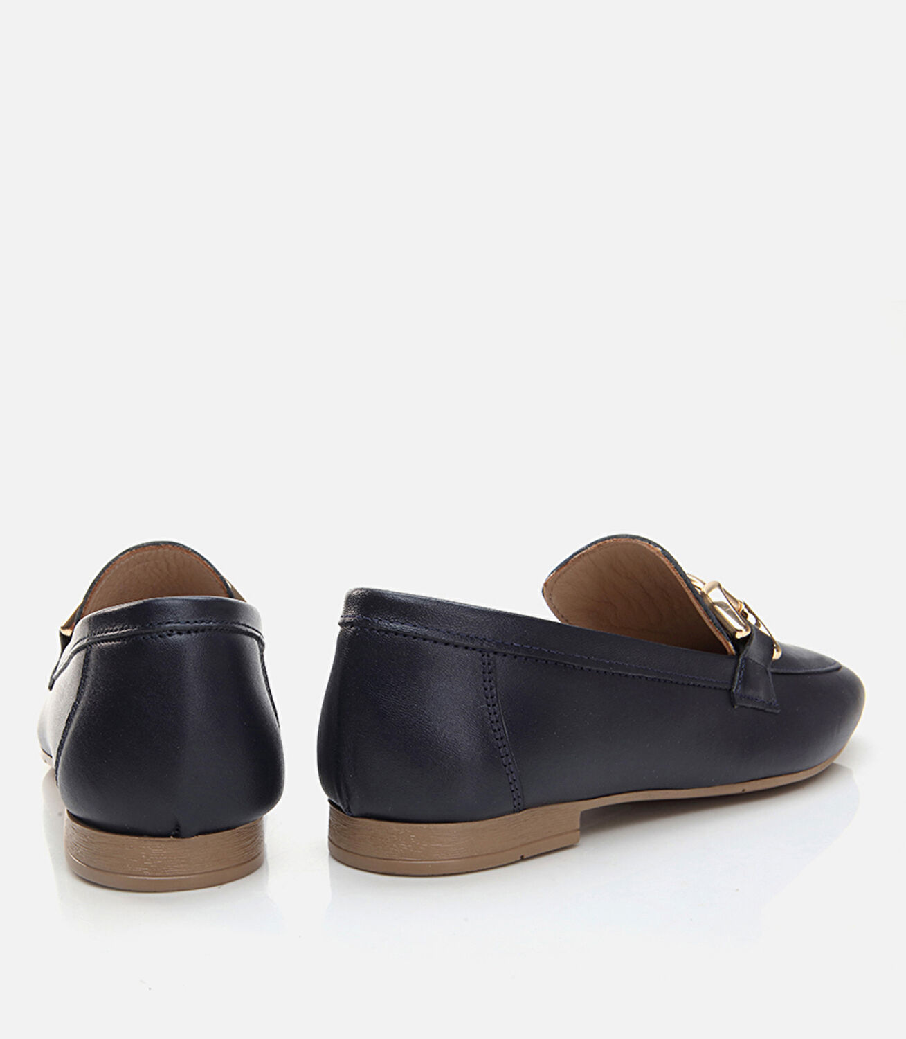Kadın Deri Lacivert Loafer