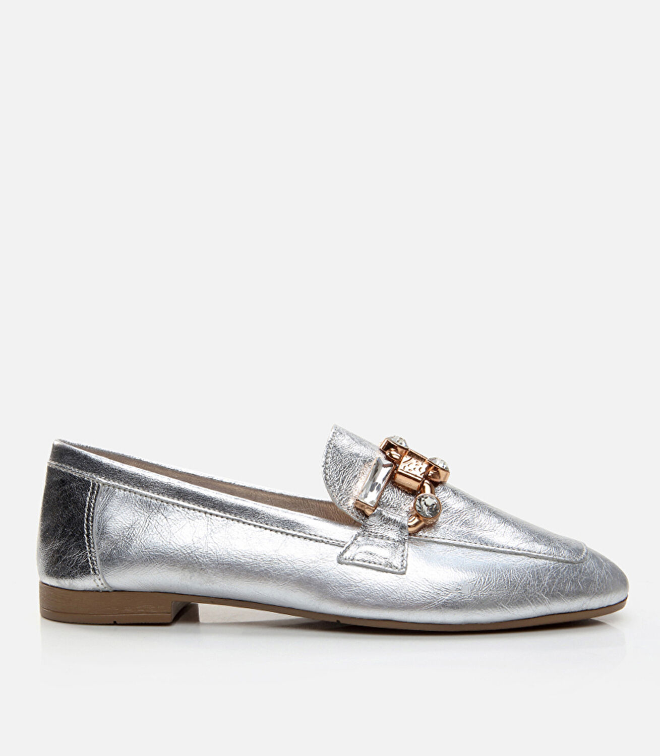 Kadın Deri Lame Loafer