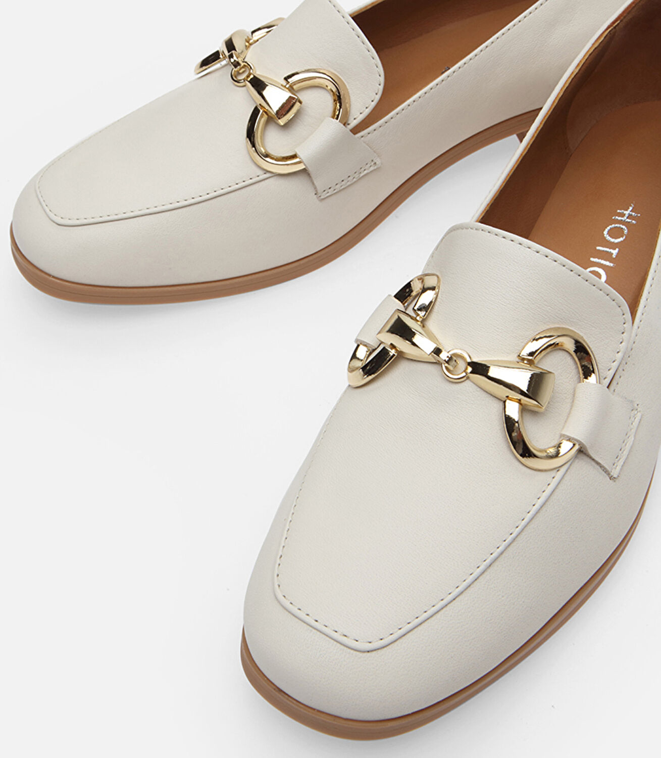 Kadın Deri Ekru Loafer