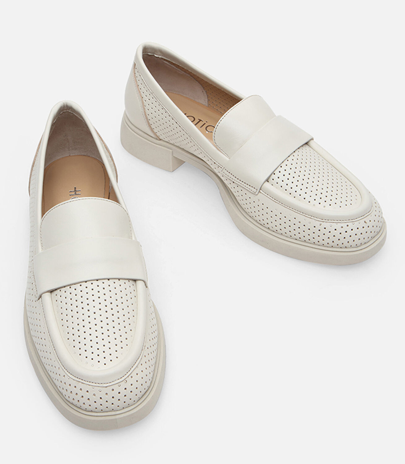 Kadın Deri Ekru Loafer