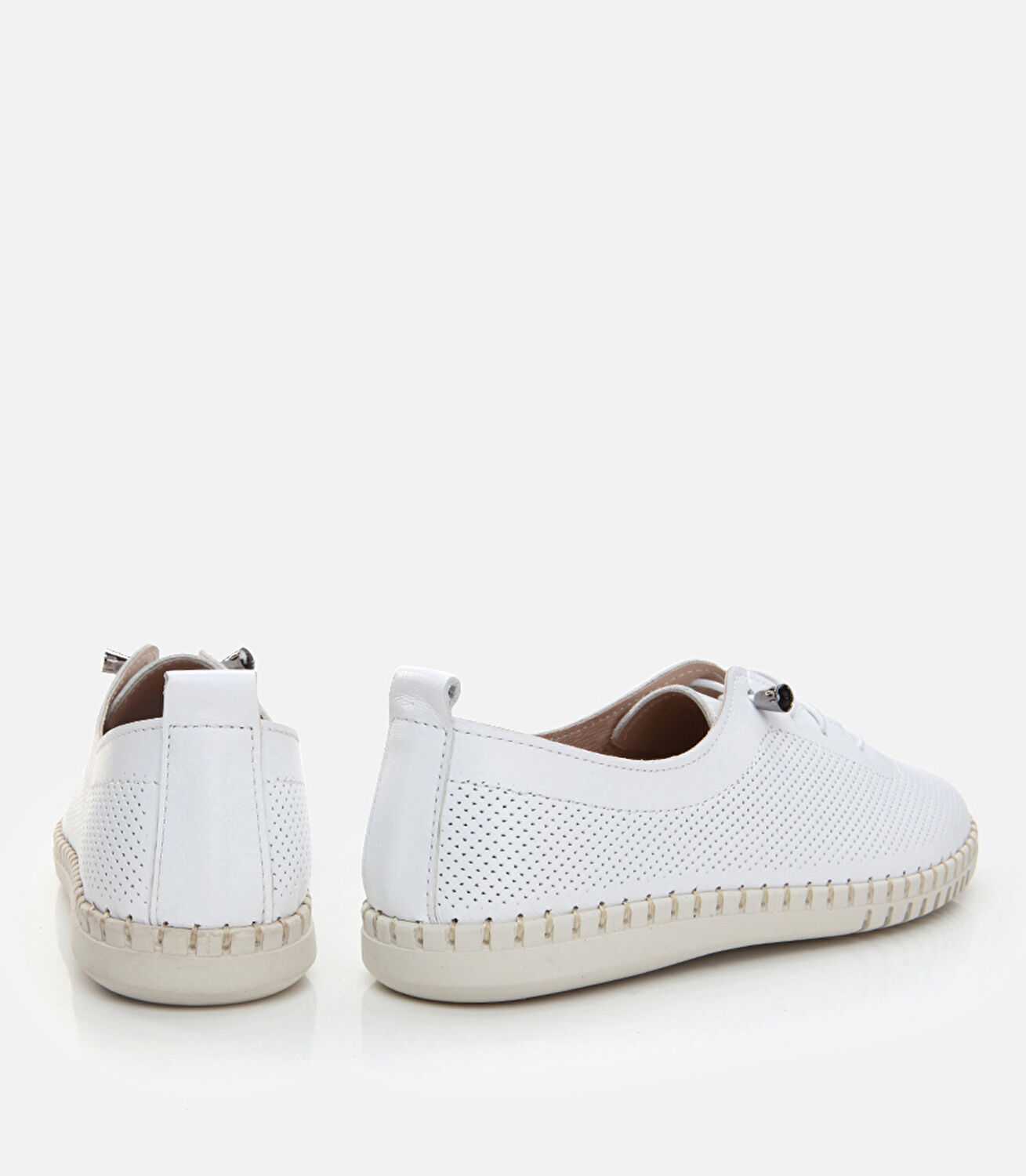 Kadın Deri Beyaz Loafer