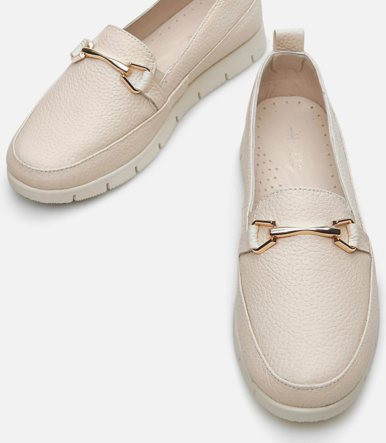 Kadın Deri Bej Loafer