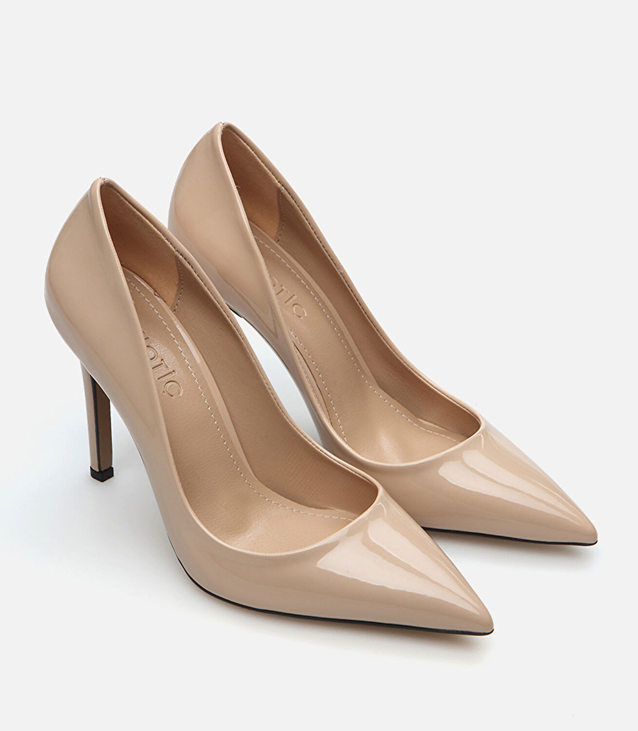 Kadın Bej İnce Topuklu Stiletto