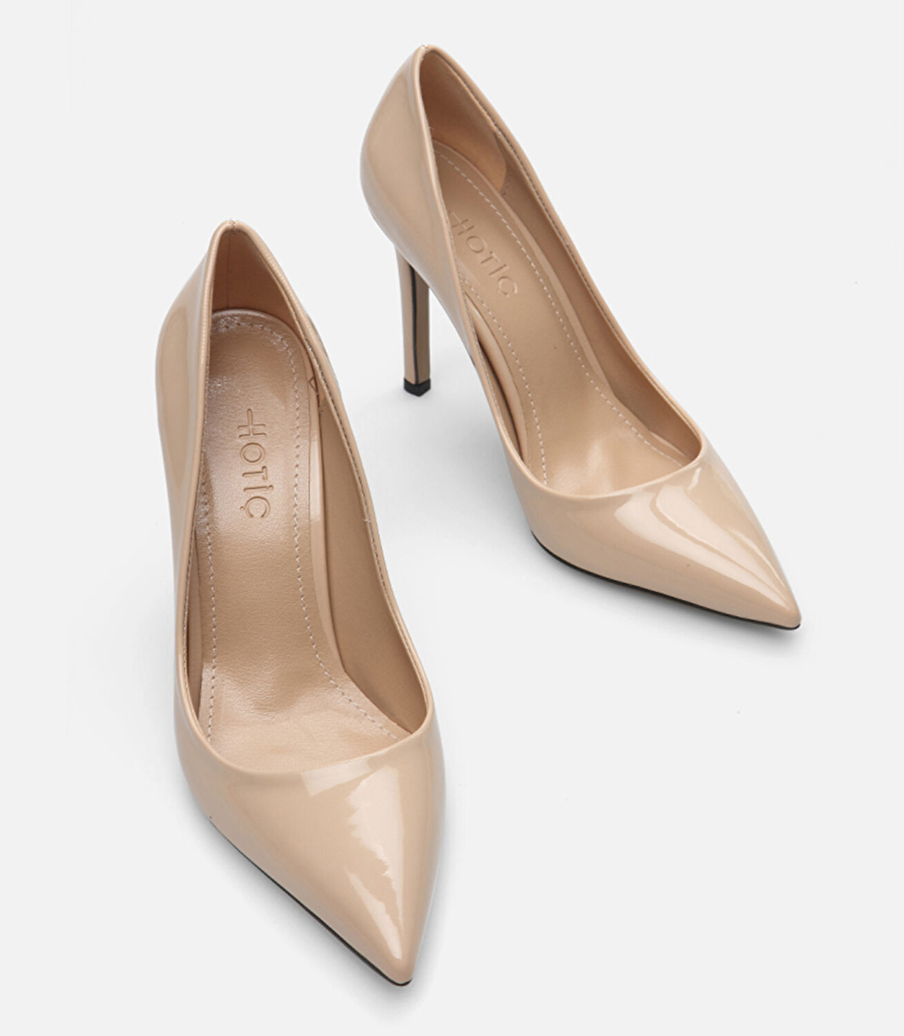 Kadın Bej İnce Topuklu Stiletto