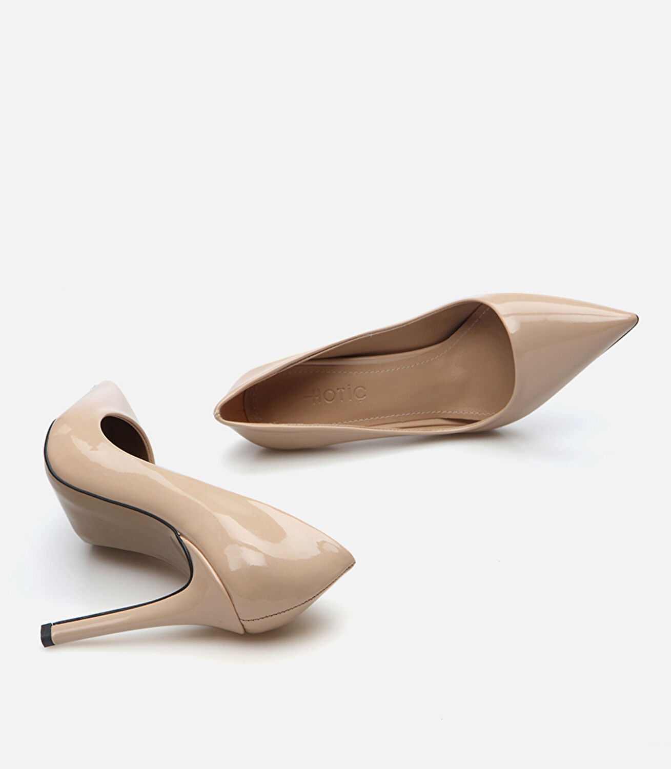 Kadın Bej İnce Topuklu Stiletto