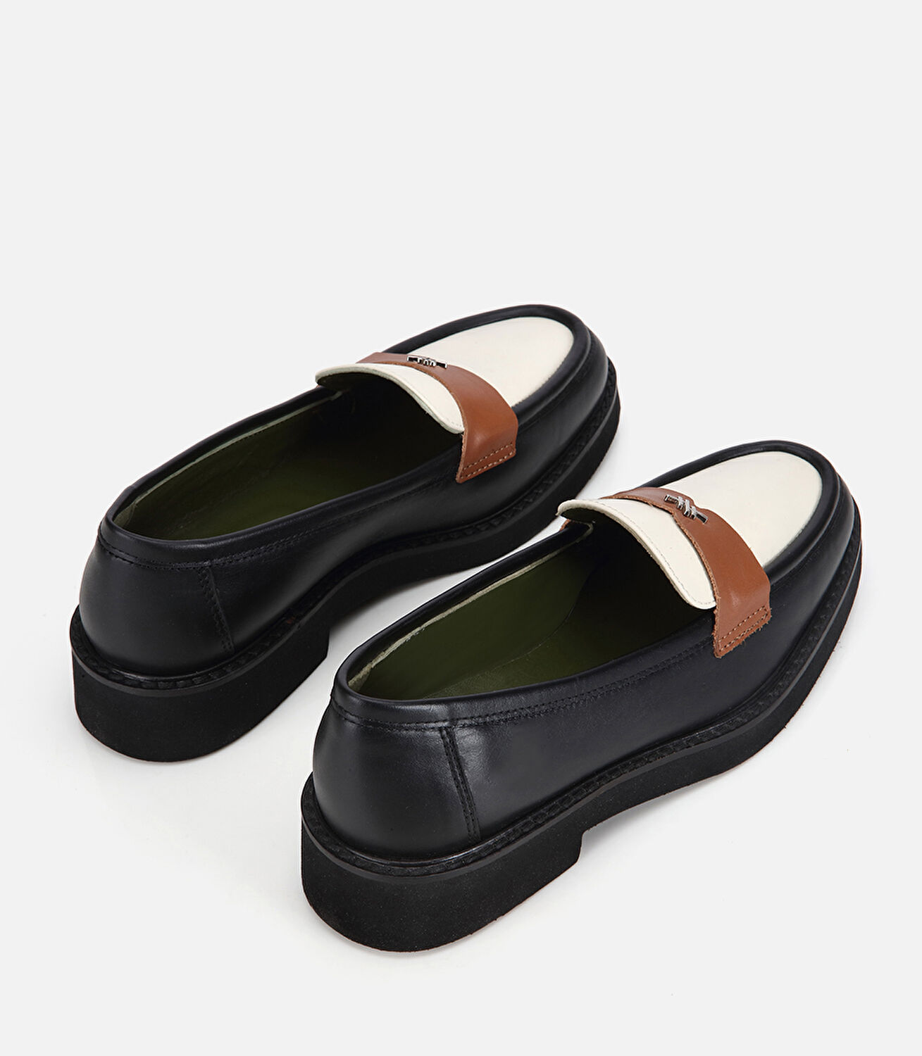 Kadın Deri Siyah Kemer Detaylı Günlük Loafer