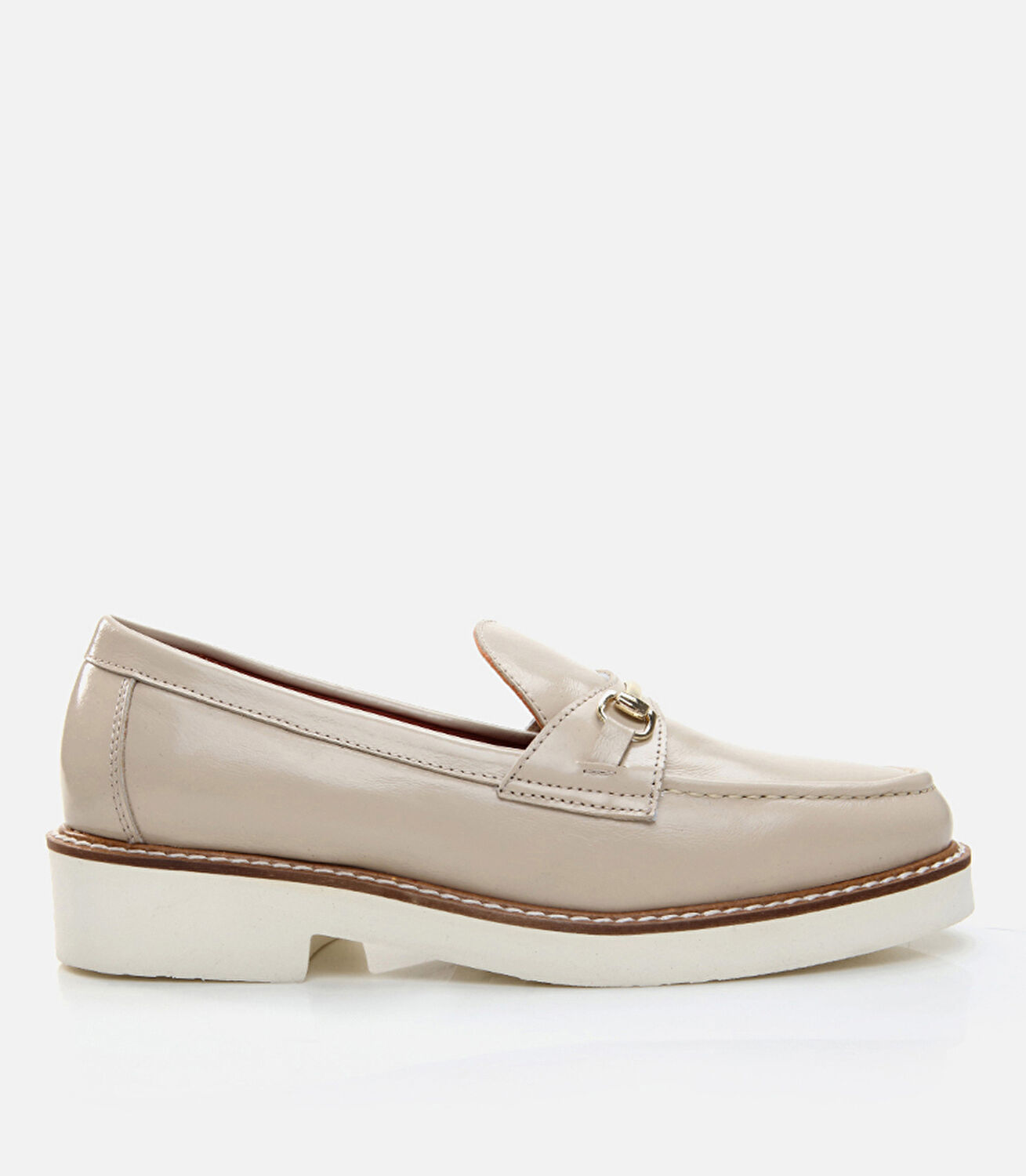 Kadın Deri Bej Loafer