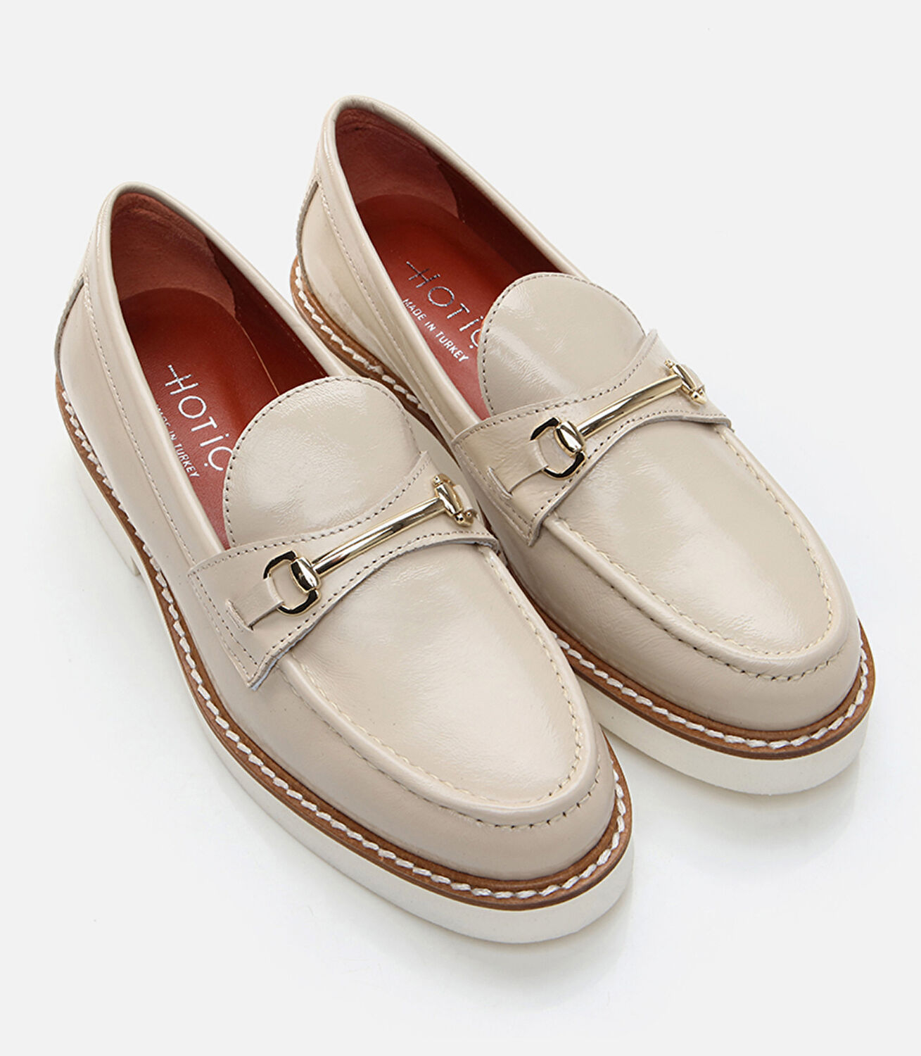 Kadın Deri Bej Loafer