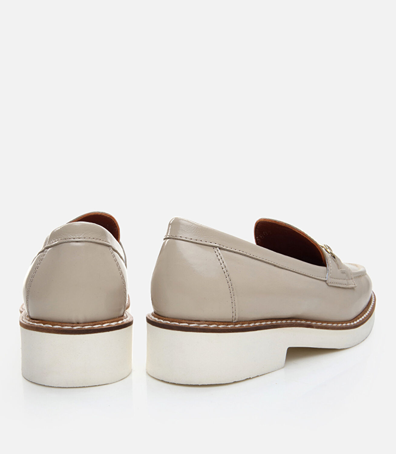 Kadın Deri Bej Loafer