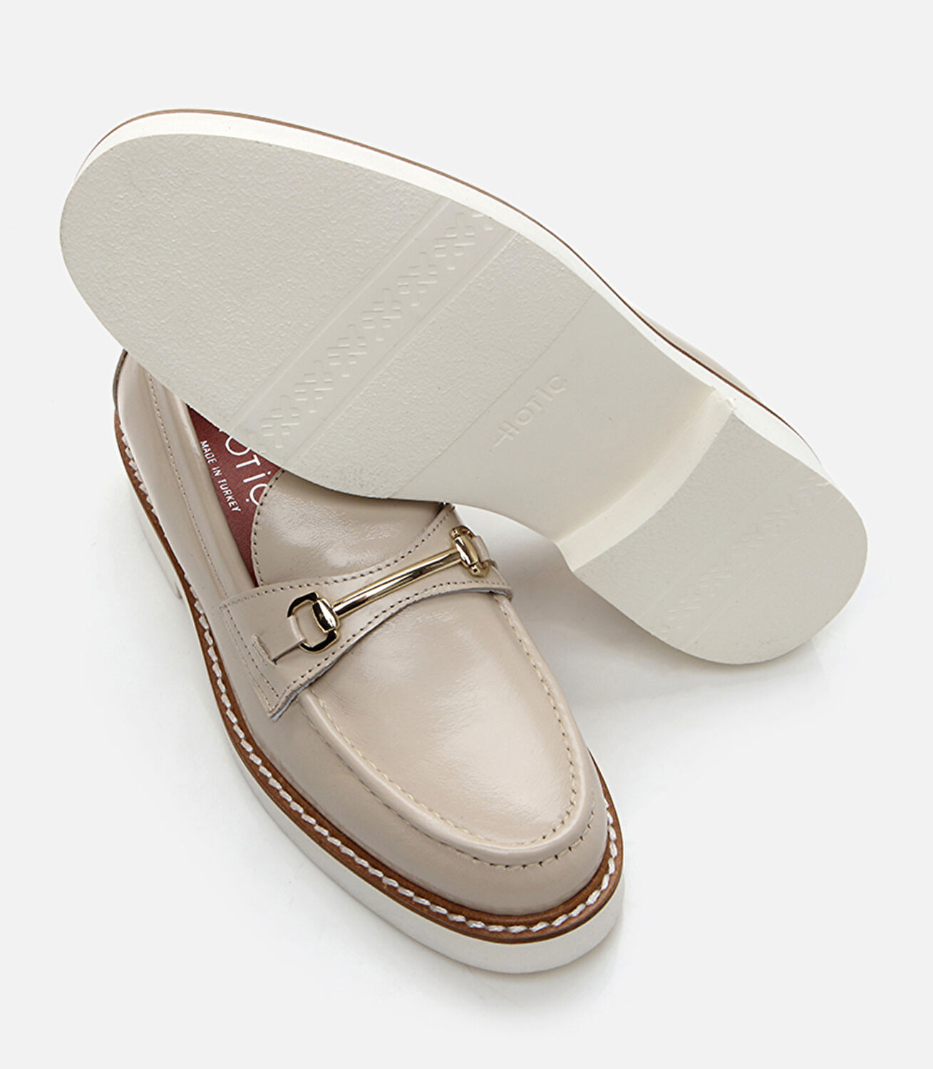 Kadın Deri Bej Loafer