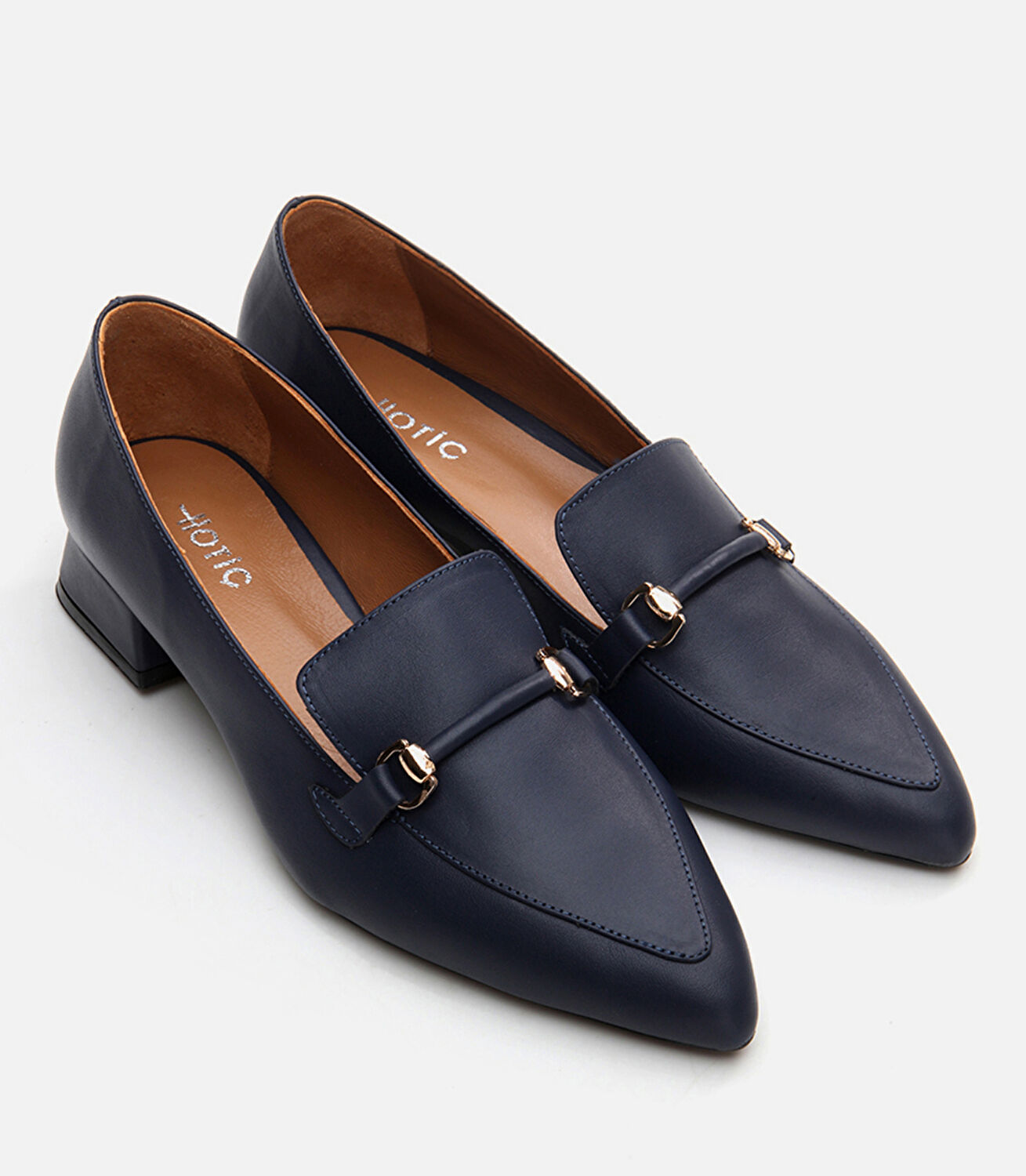 Kadın Deri Lacivert Loafer