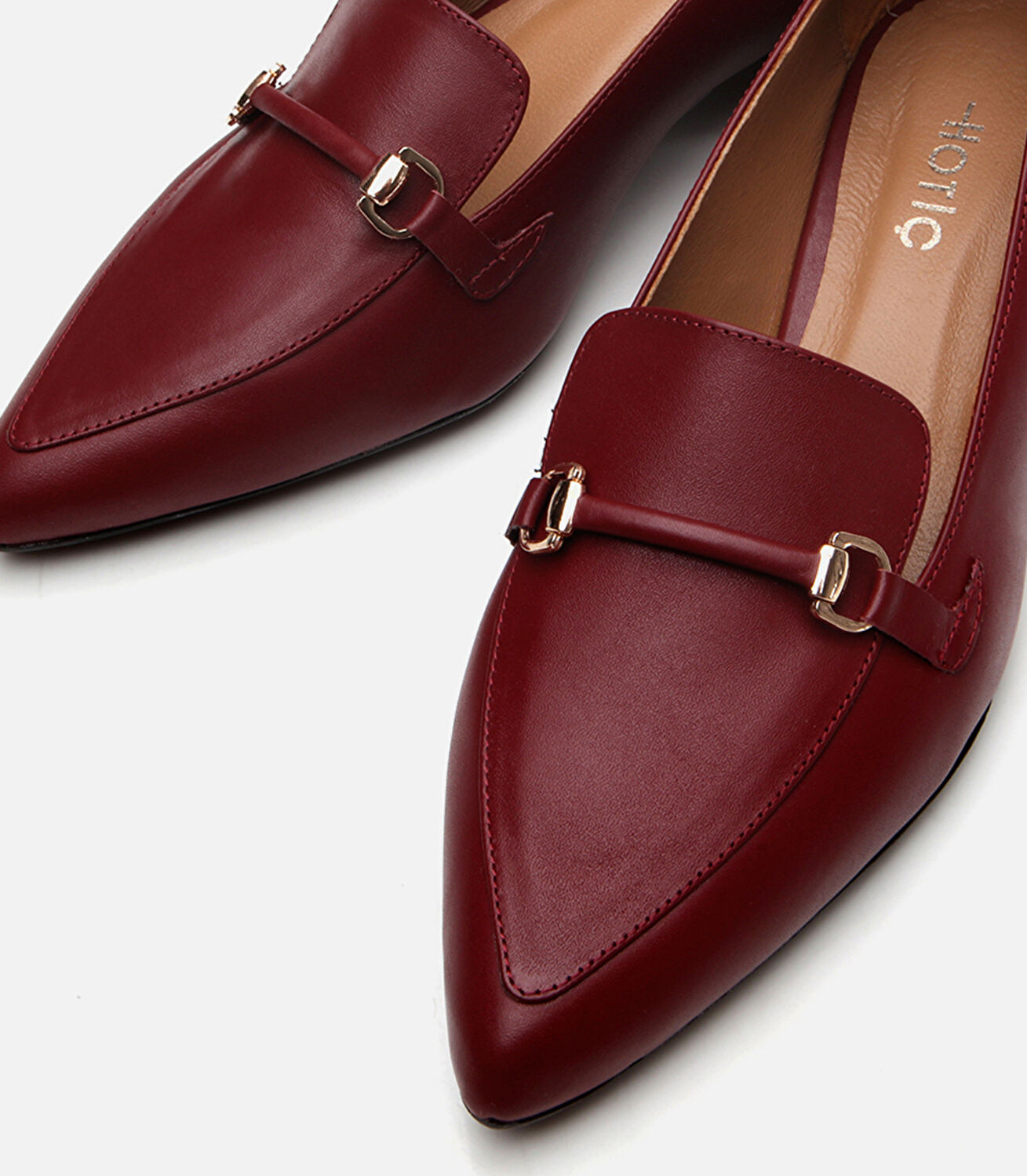 Kadın Deri Bordo Loafer