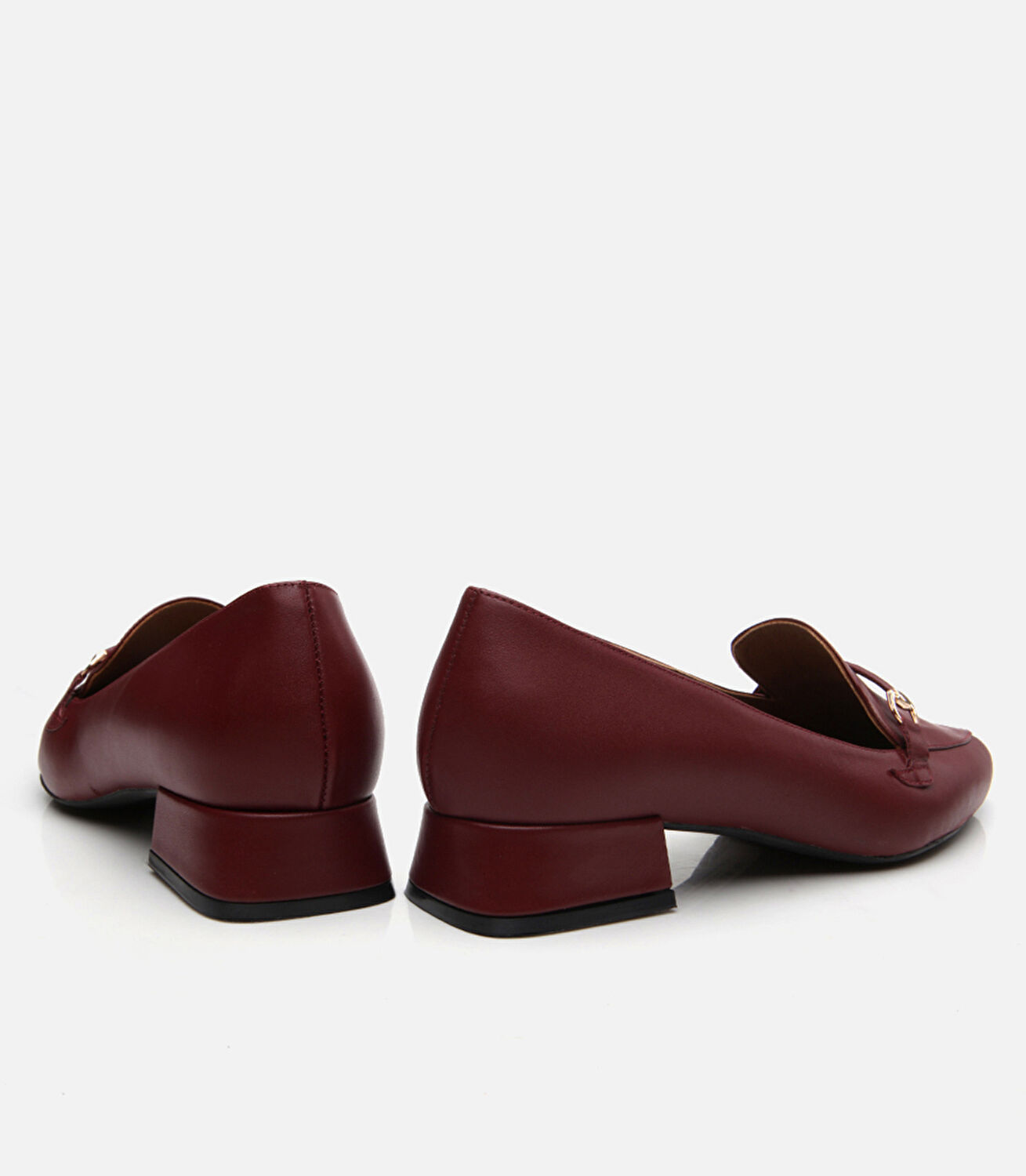 Kadın Deri Bordo Loafer