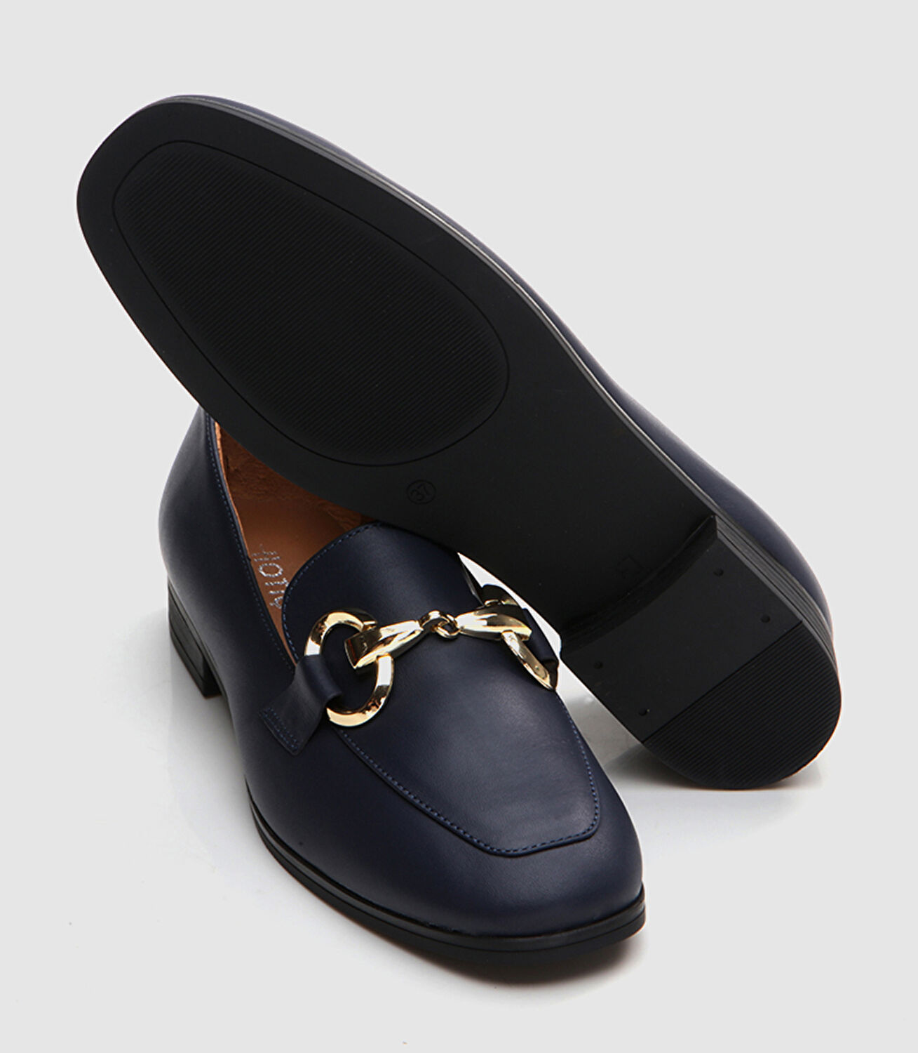 Kadın Deri Lacivert Loafer
