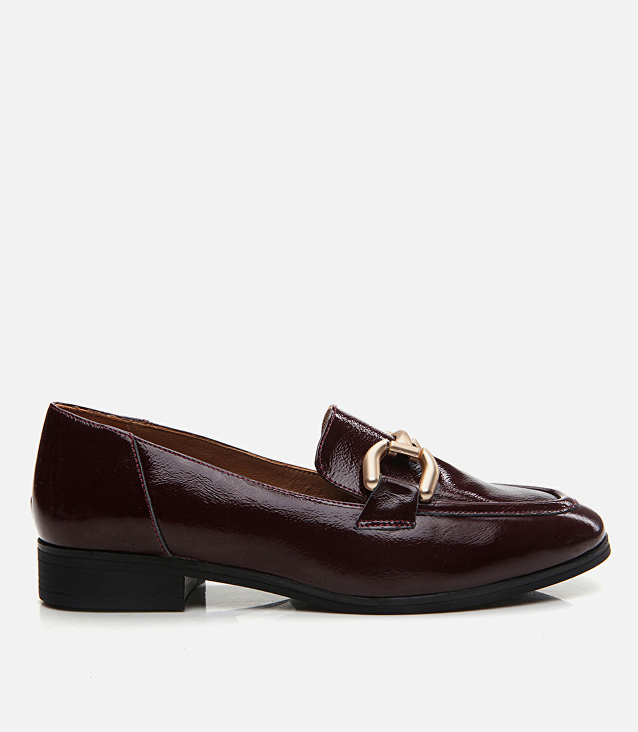Kadın Deri Bordo Loafer