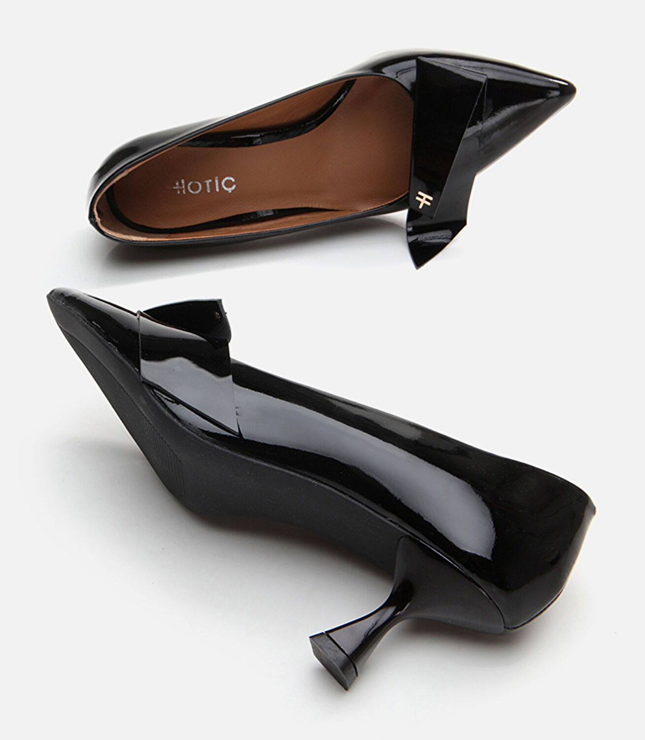 Kadın Deri Siyah Stiletto