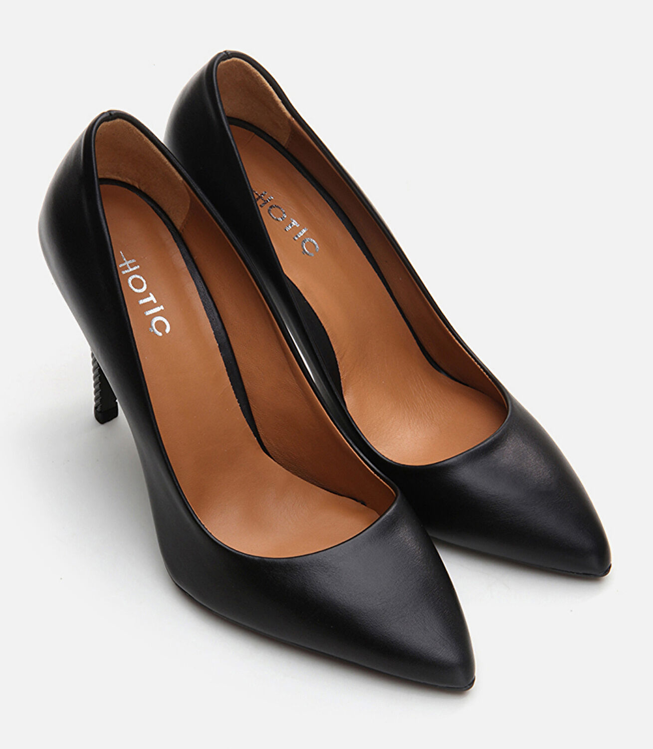 Kadın Deri Siyah Stiletto