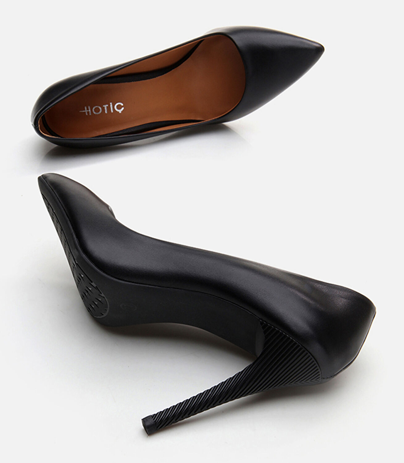 Kadın Deri Siyah Stiletto