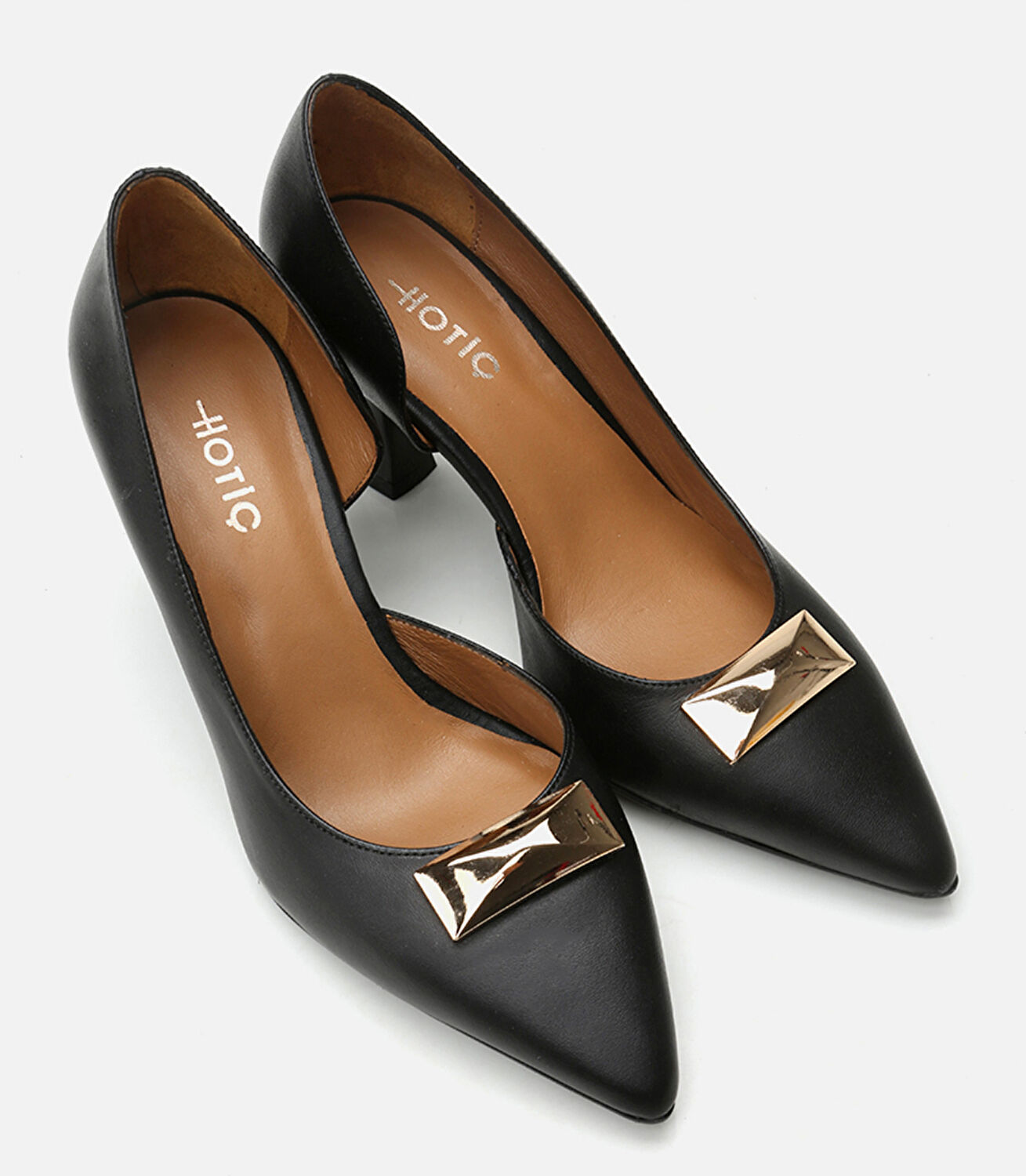 Kadın Deri Siyah Stiletto