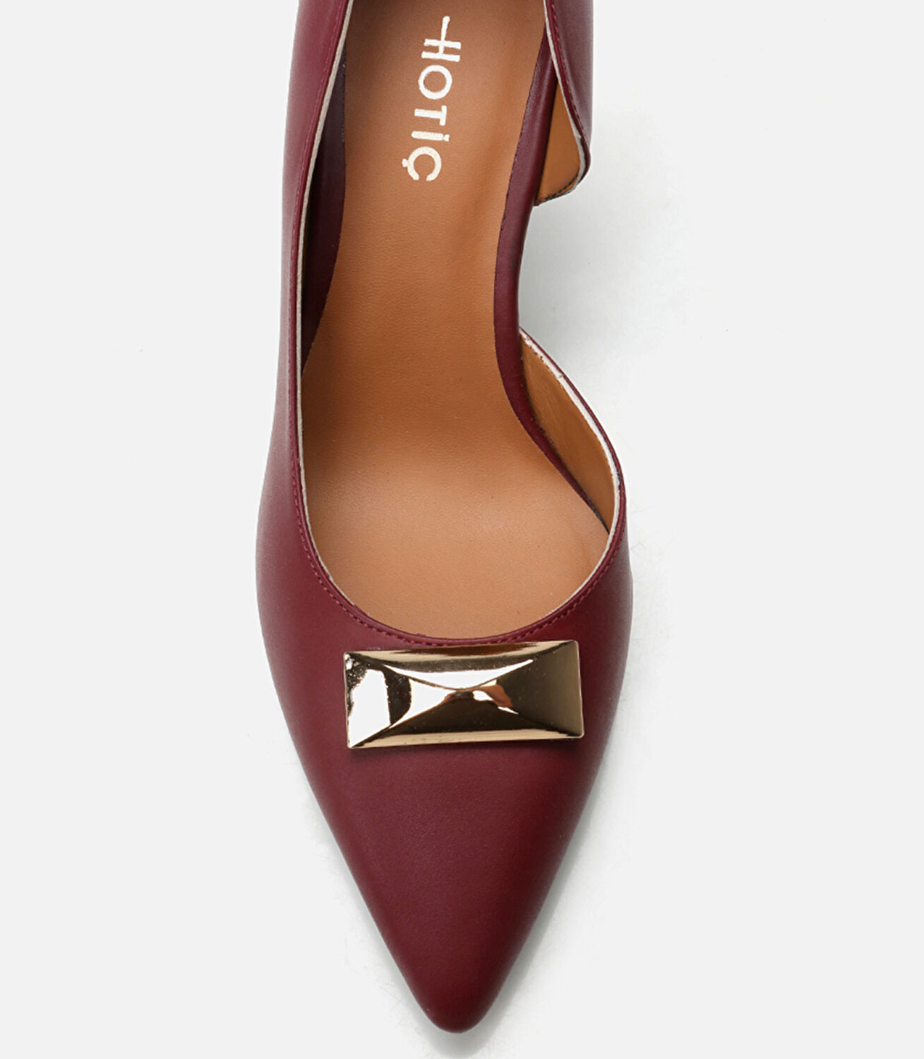 Kadın Deri Bordo Stiletto