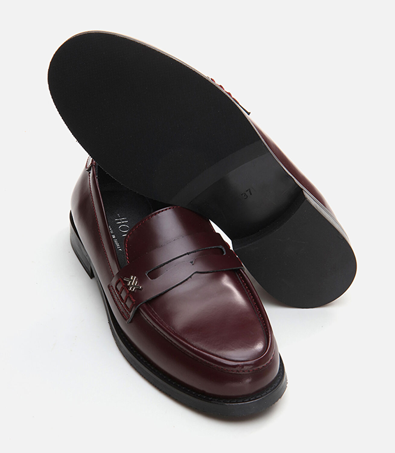 Kadın Deri Bordo Loafer