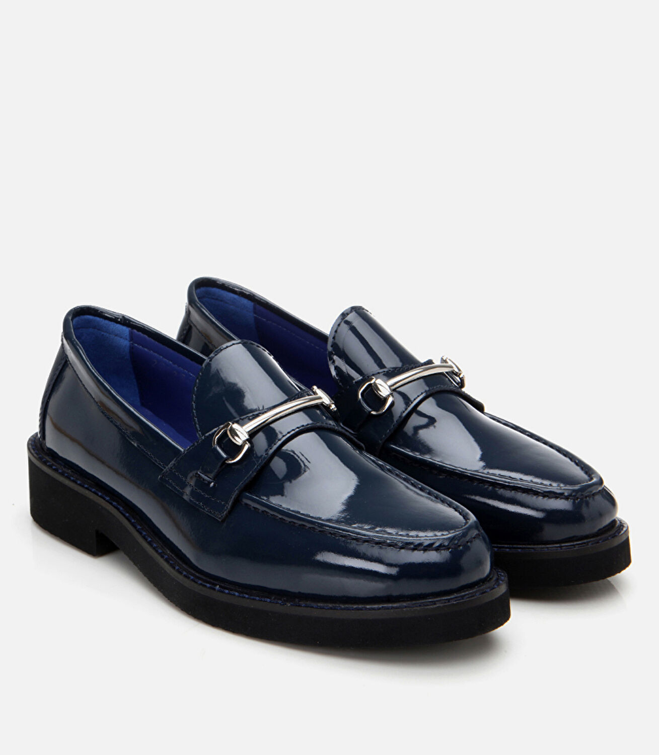 Kadın Deri Lacivert Loafer
