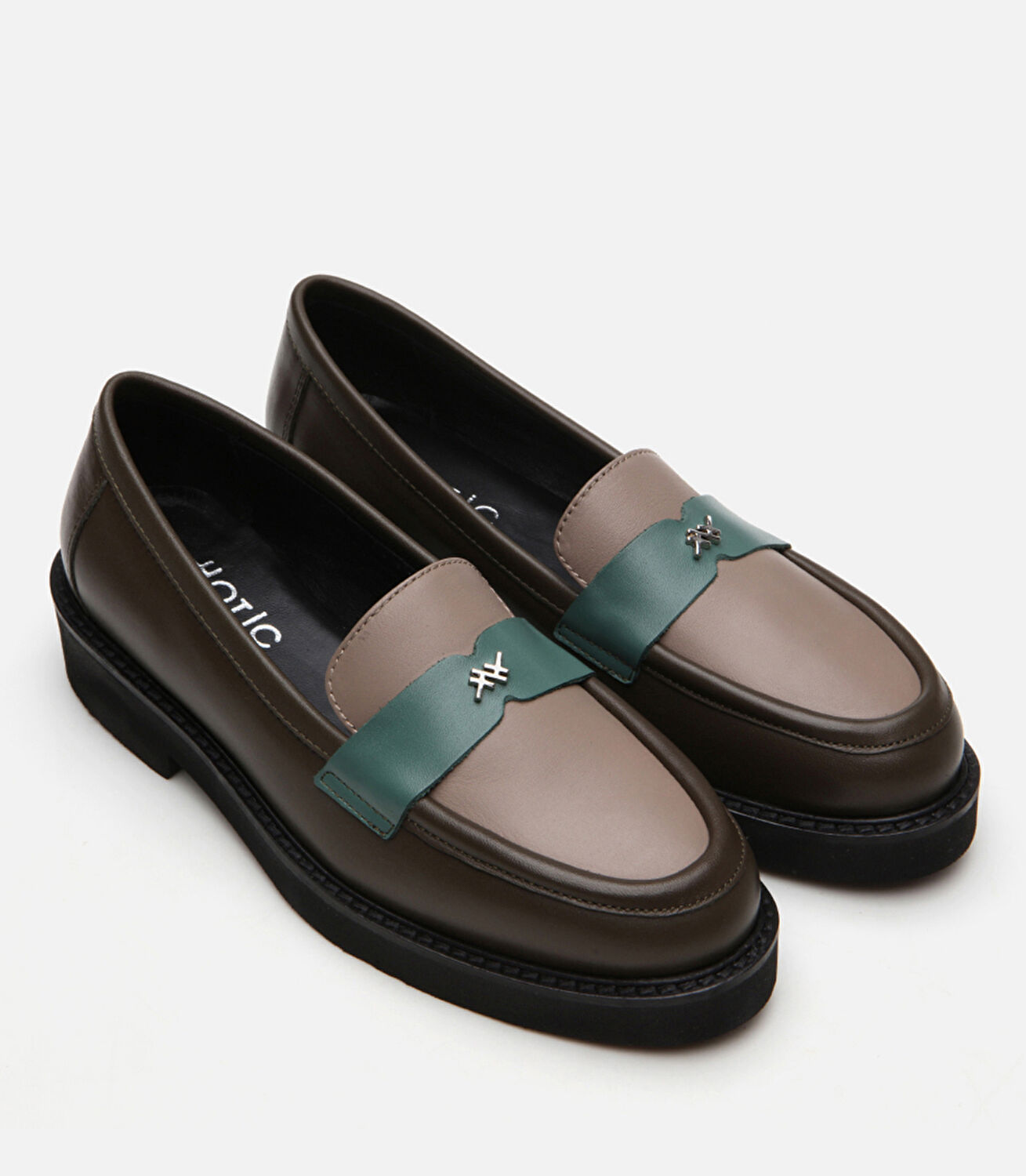 Kadın Deri Haki Loafer