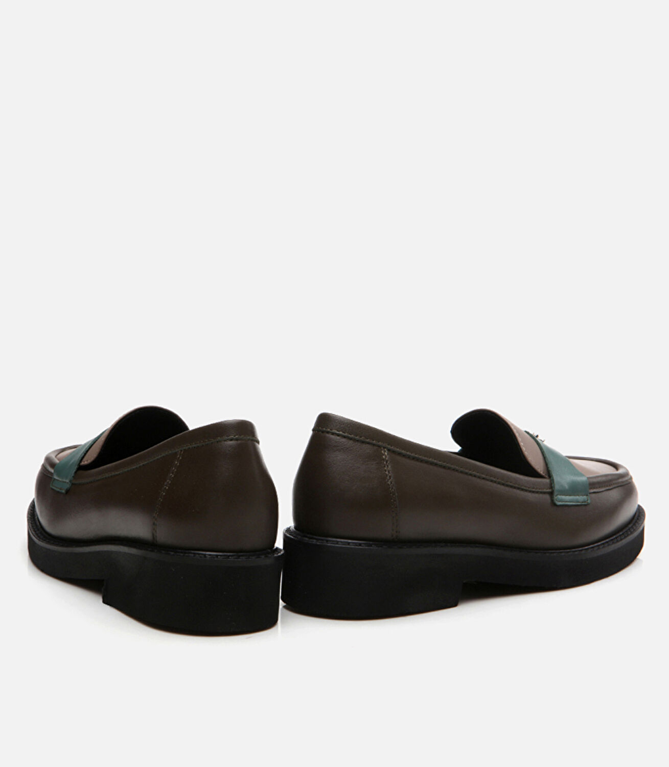 Kadın Deri Haki Loafer