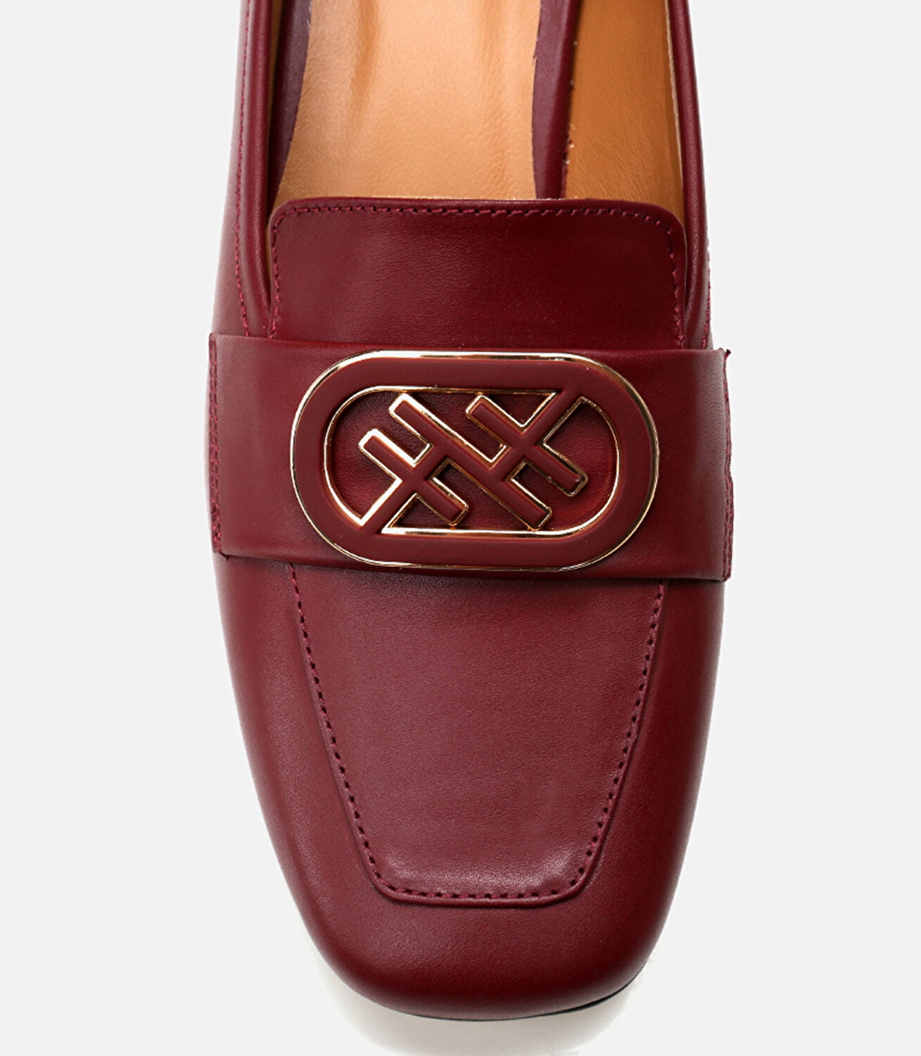 Kadın Deri Bordo Loafer