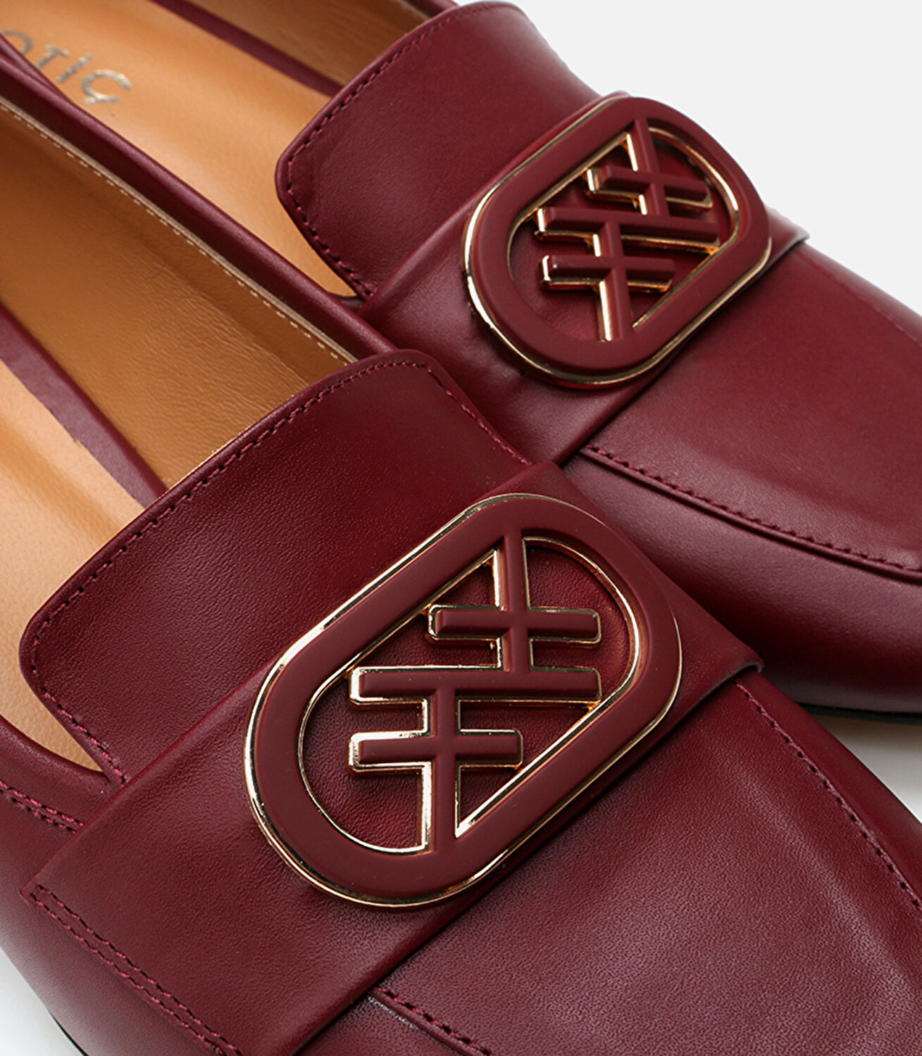 Kadın Deri Bordo Loafer
