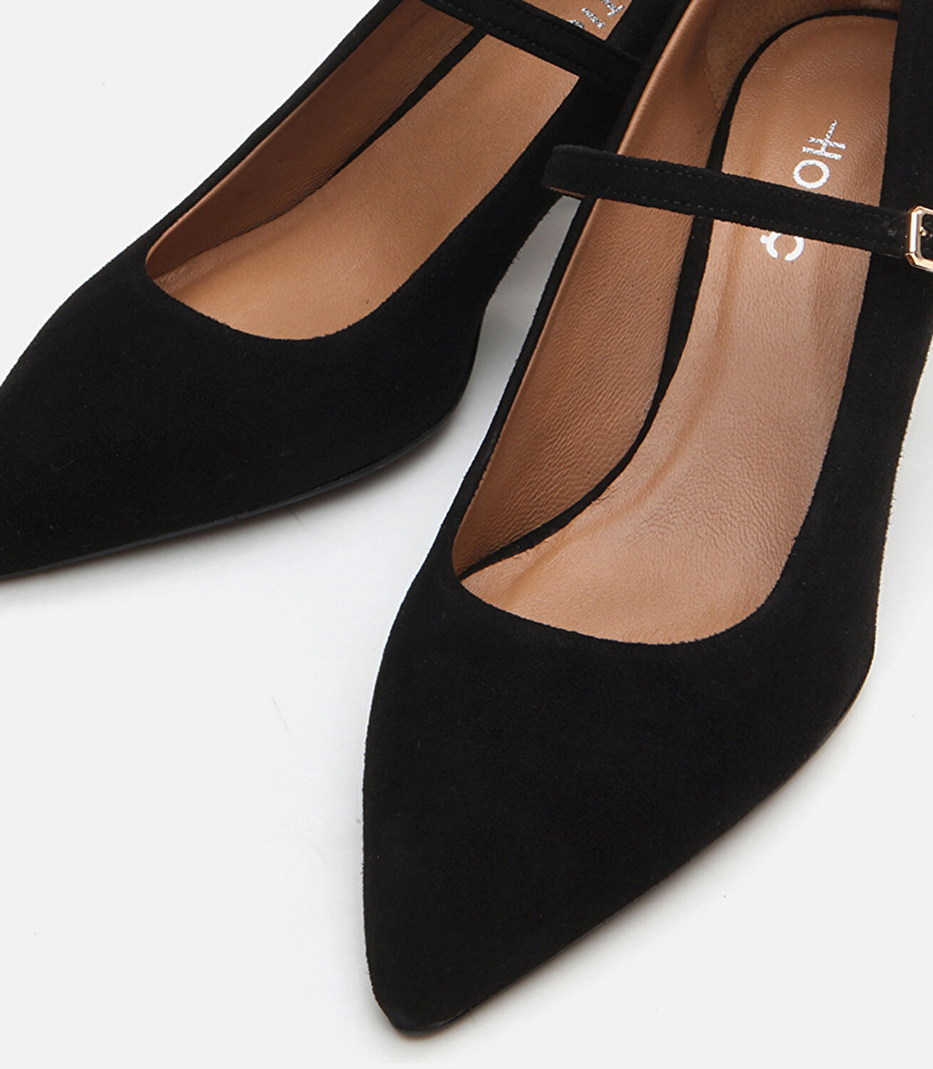 Kadın Deri Mary Jane Siyah Stiletto