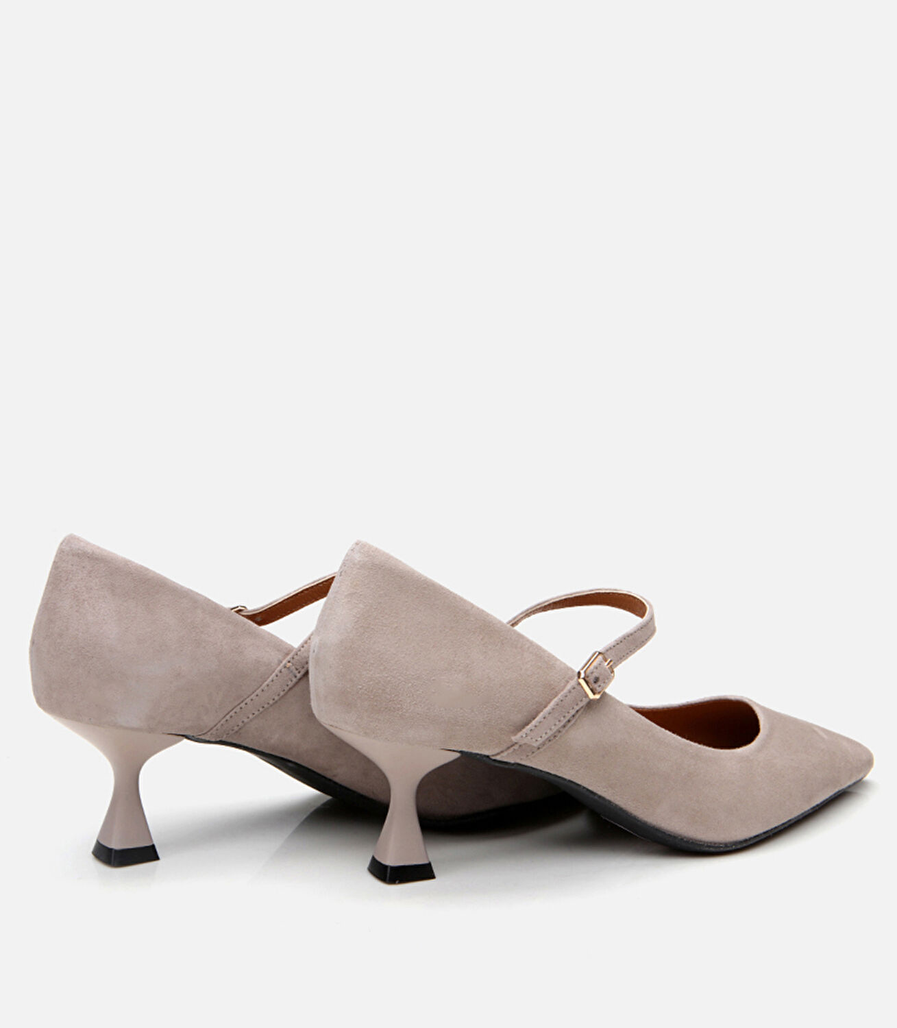 Kadın Deri Mary Jane Vizon Stiletto