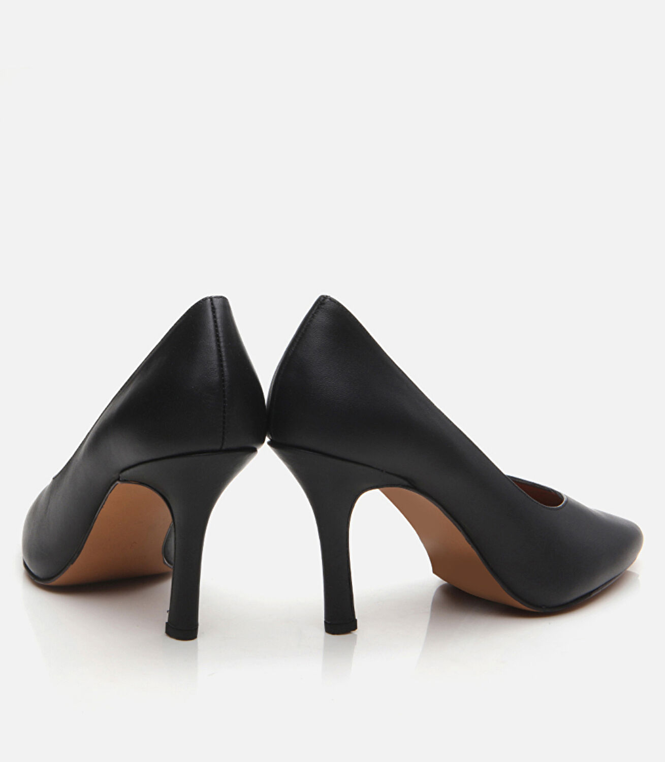 Kadın Deri Siyah Stiletto