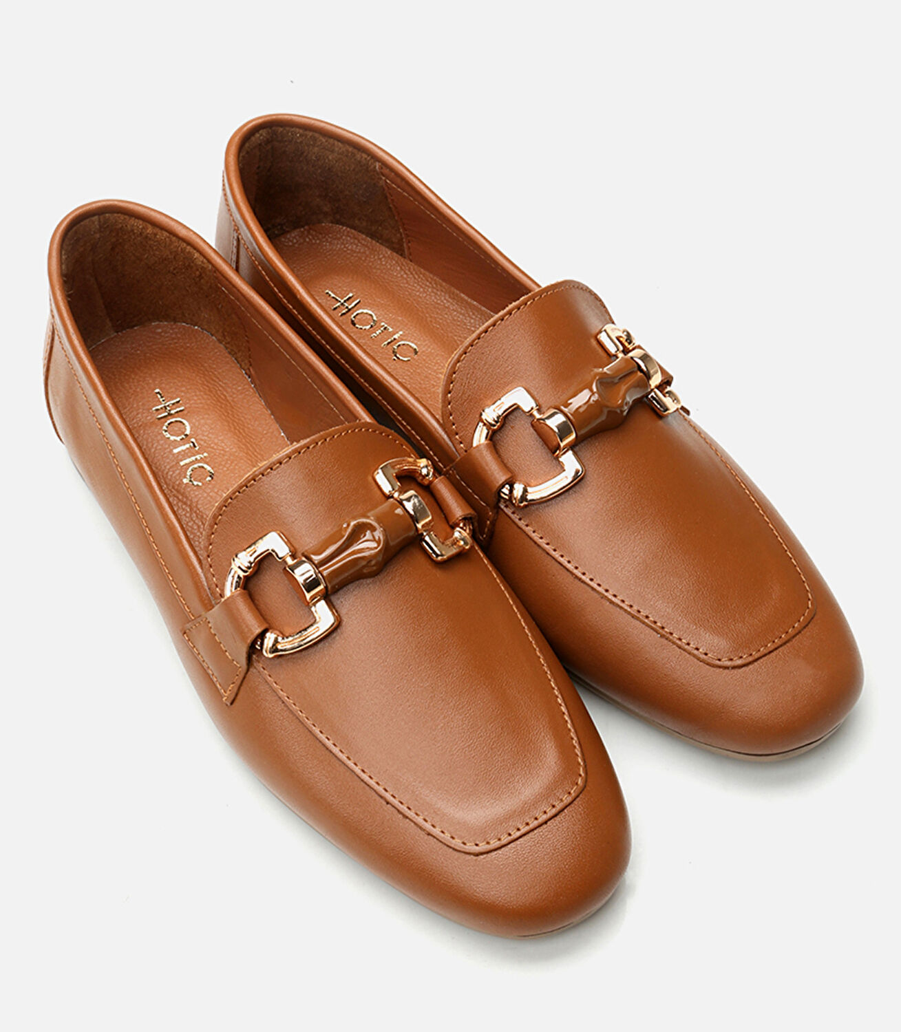Kadın Deri Taba Loafer