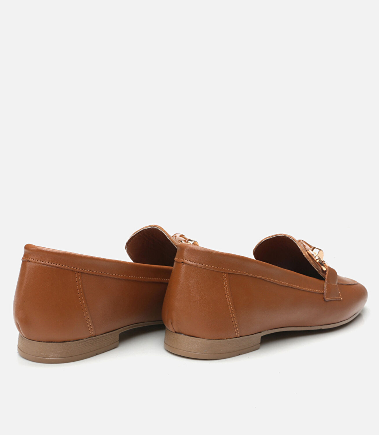 Kadın Deri Taba Loafer