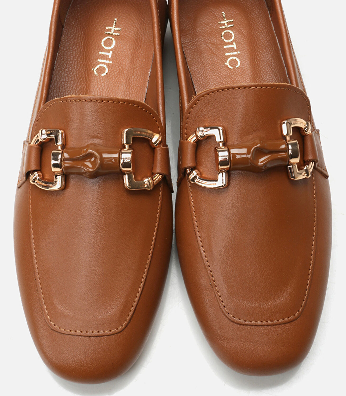 Kadın Deri Taba Loafer