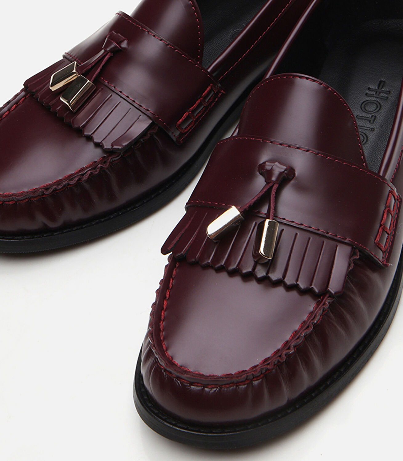 Kadın Deri Bordo Loafer