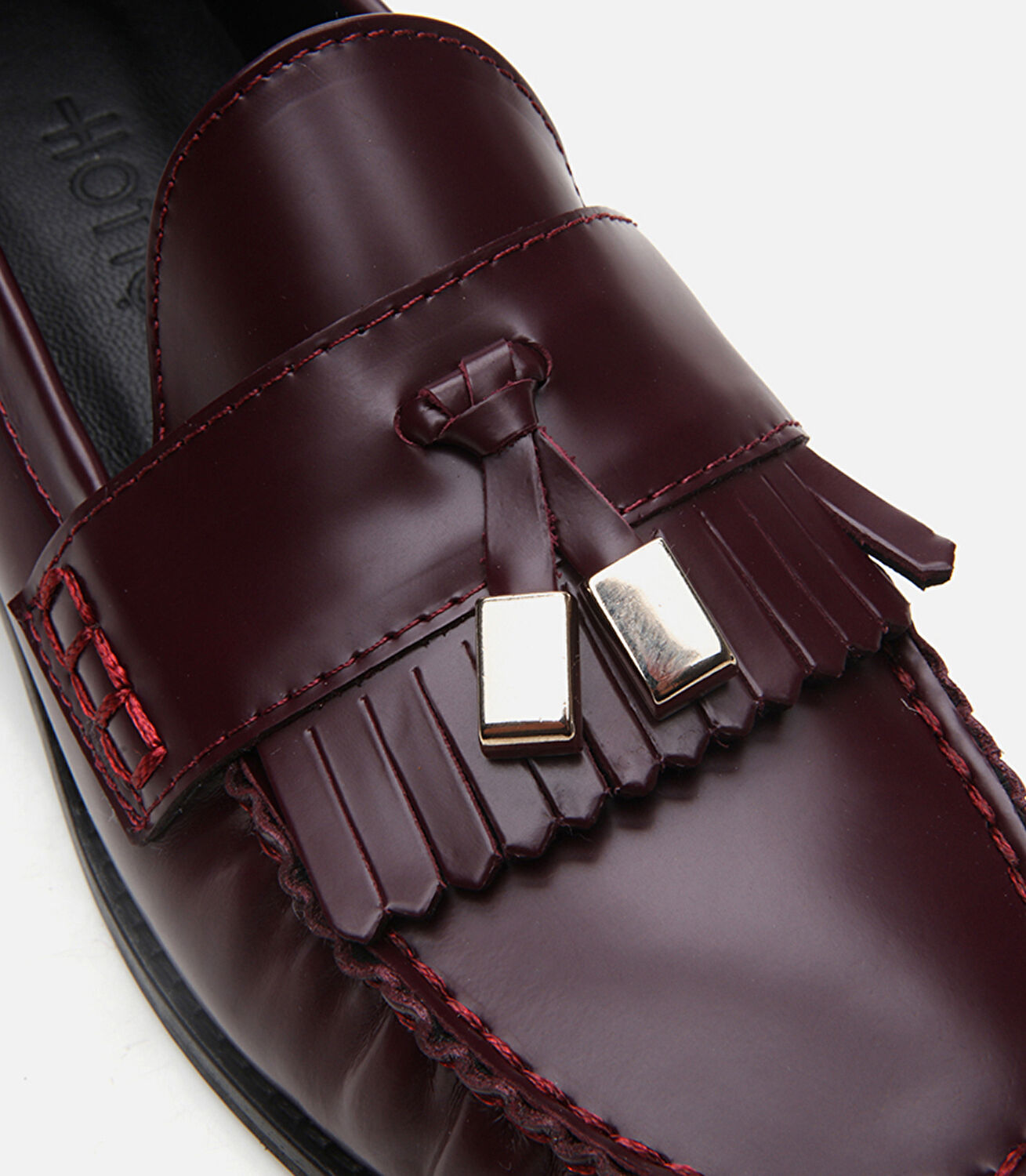 Kadın Deri Bordo Loafer