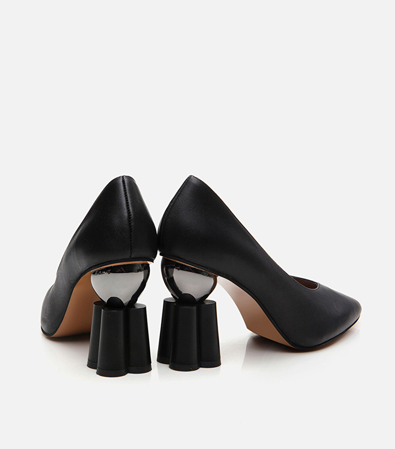 Kadın Deri Siyah Stiletto