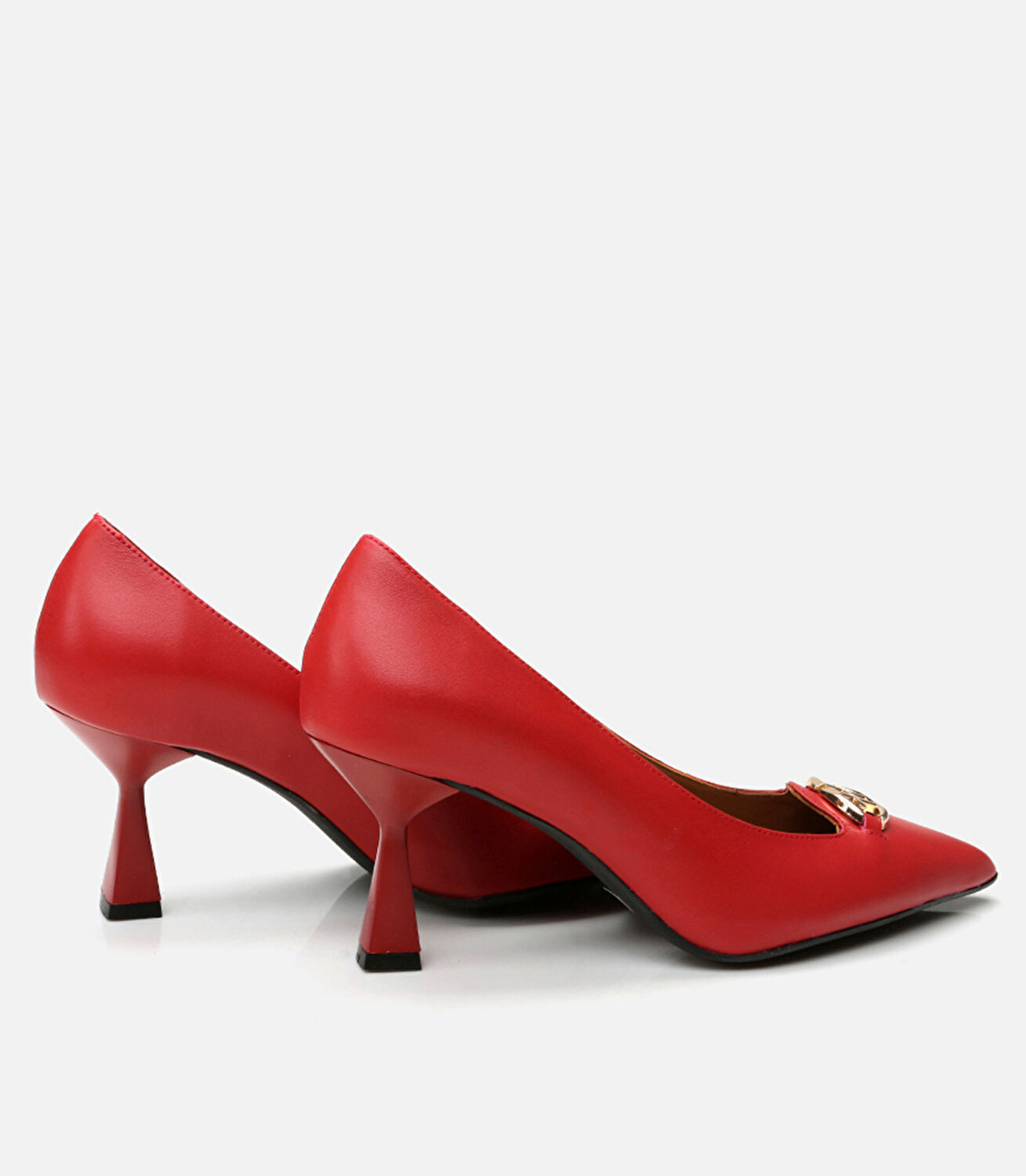 Kadın Deri Kırmızı Stiletto