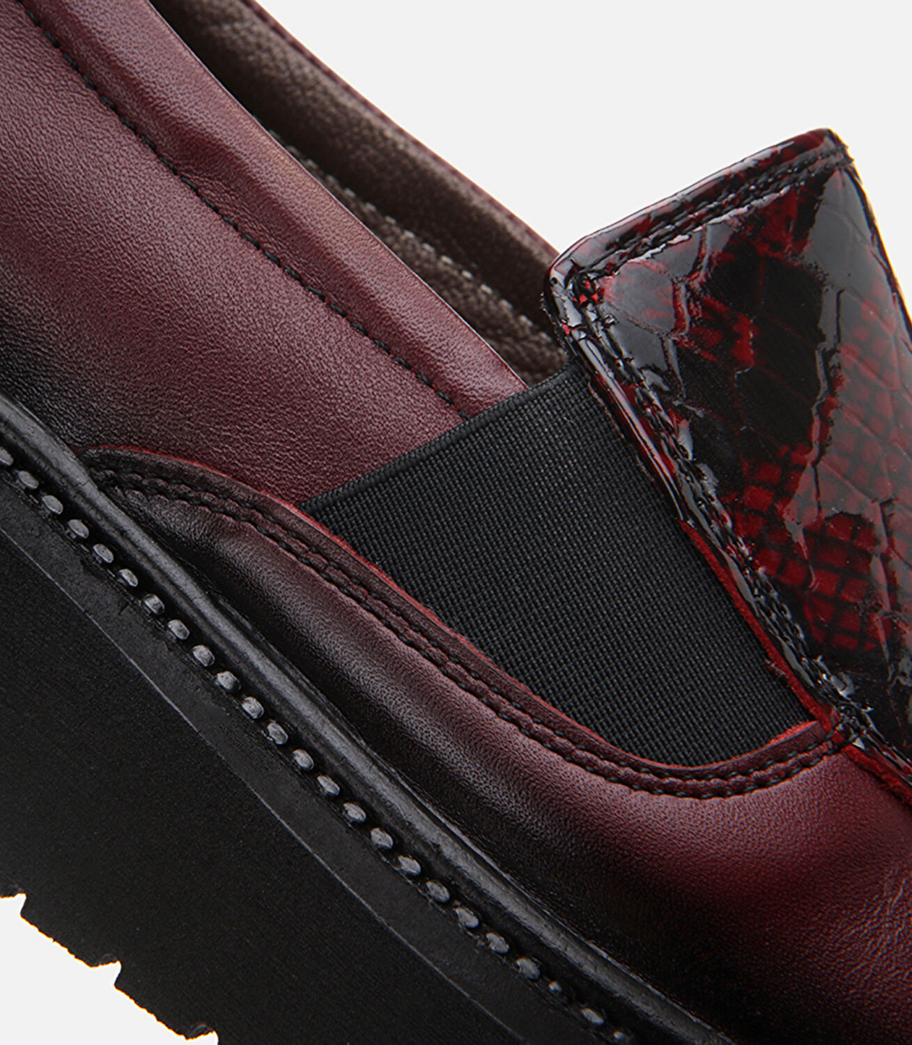 Kadın Deri Bordo Loafer